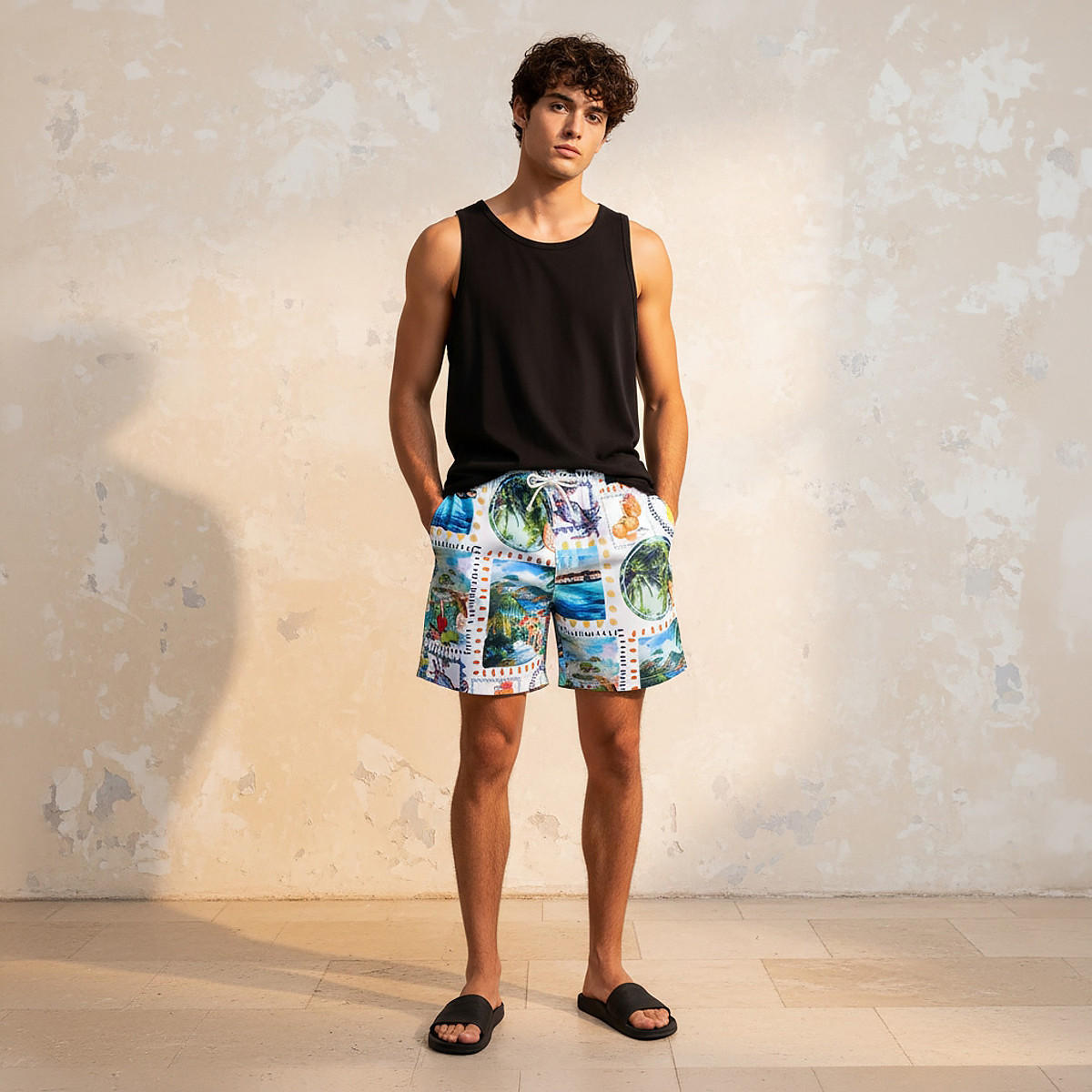 Men Graphic Print Shorts-men-clothing-swimandbeach-shorts-image-3