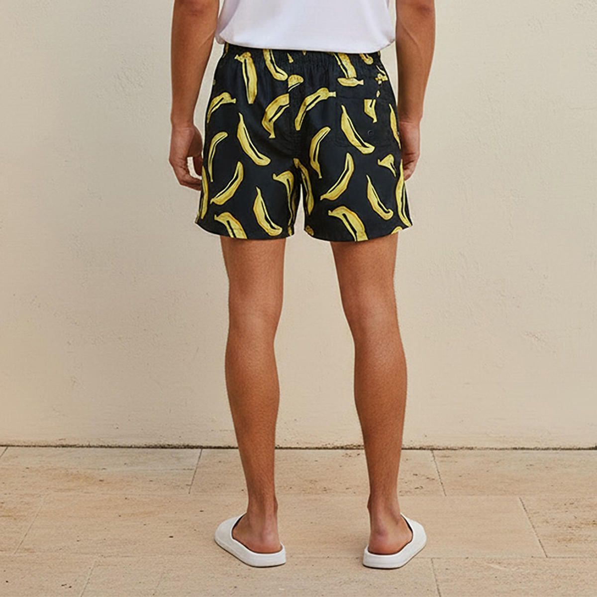 Men Banana Print Shorts-men-clothing-swimandbeach-shorts-image-4