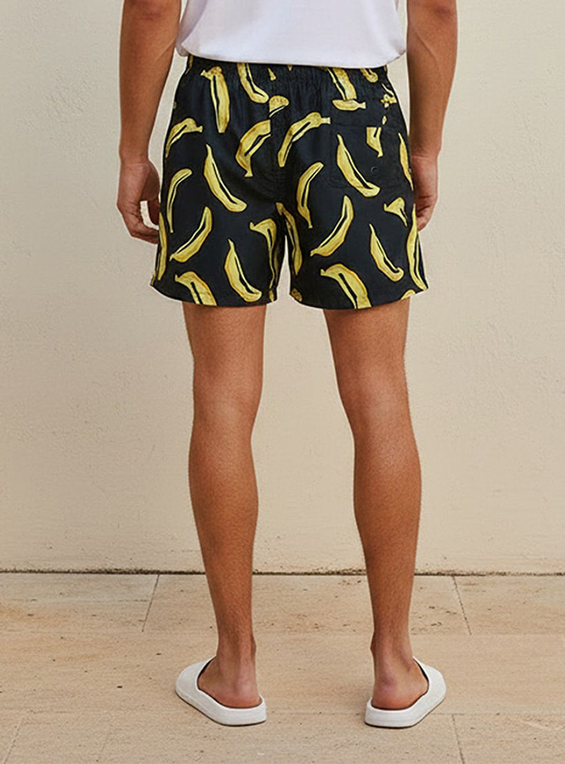 Men Banana Print Shorts-men-clothing-swimandbeach-shorts-image-4
