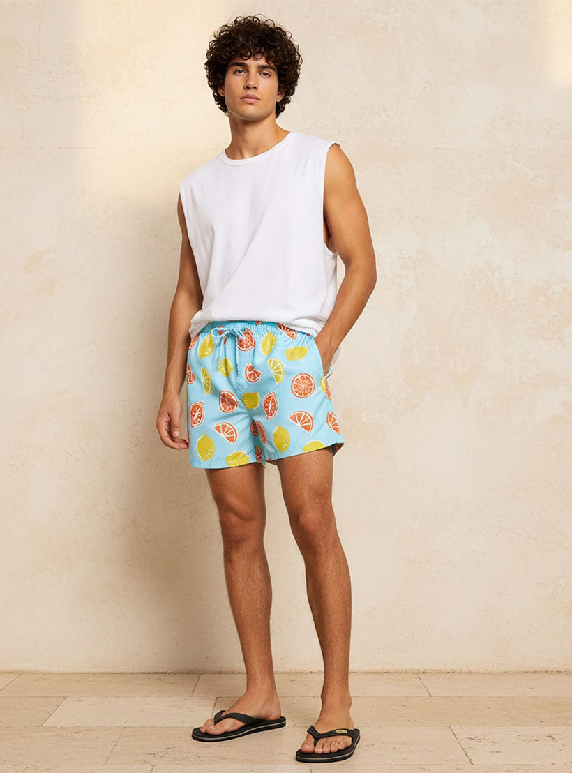 Men Citrus Print Shorts-men-clothing-swimandbeach-shorts-image-3