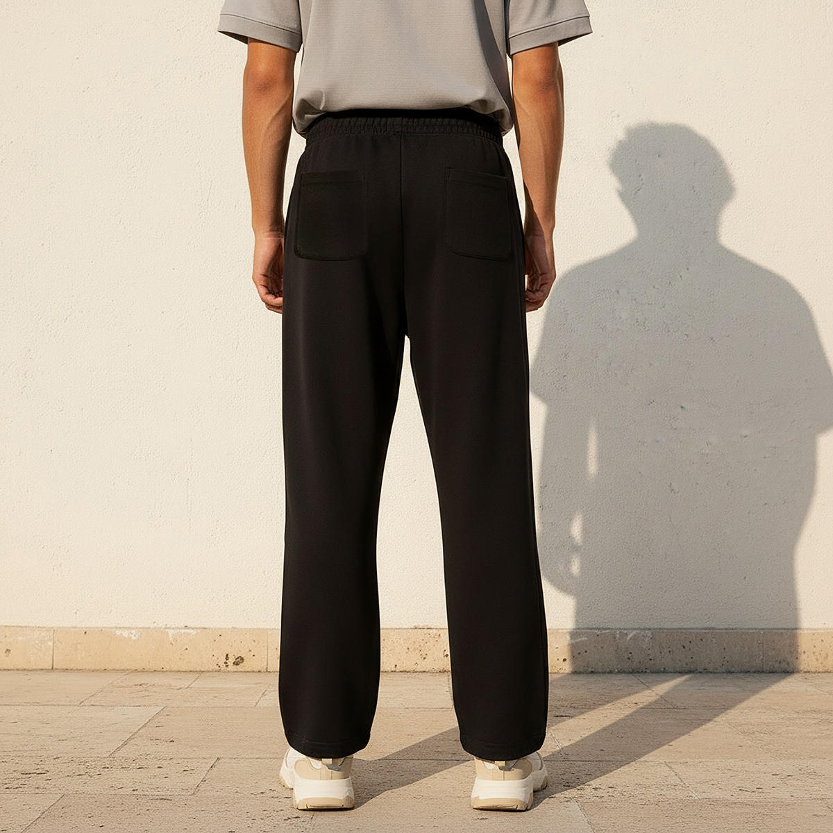 بنطلون رياضي إنترلوك بقصة مريحة وحافة مفتوحة من سبلاش يوث-men-clothing-bottoms-joggers-image-4