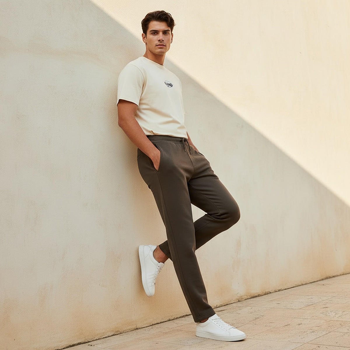 بنطلون رياضي بقصة مستقيمة ورباط خصر للرجال-men-clothing-bottoms-joggers-image-3