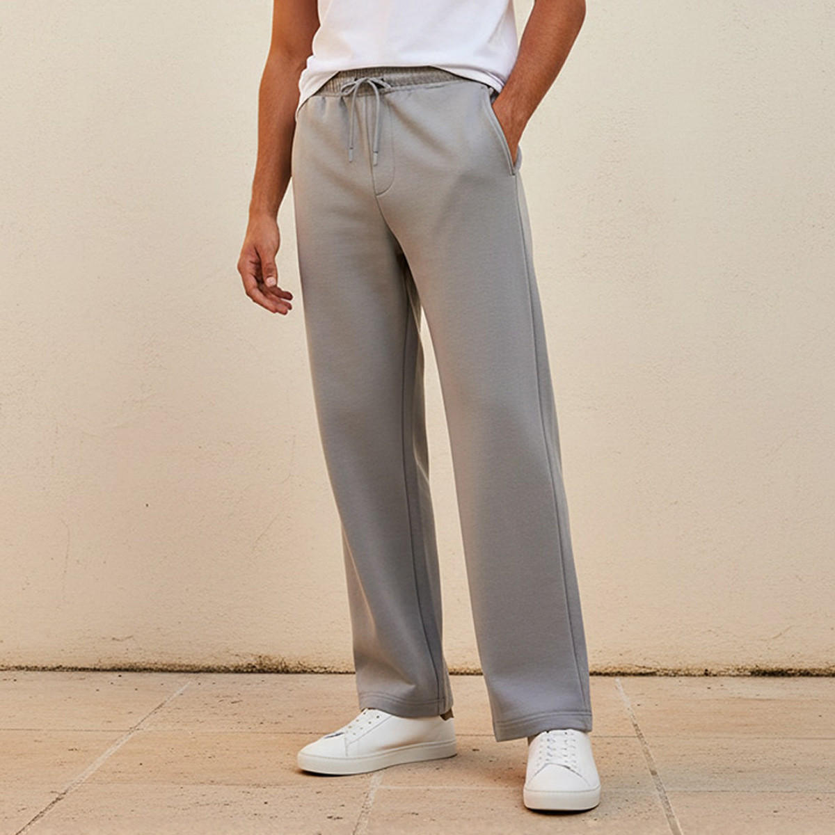 Men Straight Fit Joggers with Drawstring Closure-men-clothing-bottoms-joggers-image-1