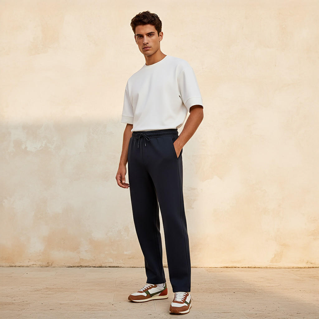 بنطلون رياضي بقصة مستقيمة ورباط خصر للرجال-men-clothing-bottoms-joggers-image-3