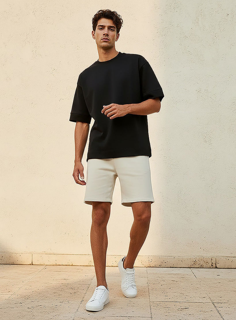 Men Regular Fit Shorts with Cotton Fabric-men-clothing-bottoms-shorts-image-3