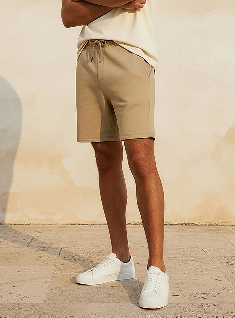 Men Regular Fit Shorts with Cotton Fabric-men-clothing-bottoms-shorts-image-1