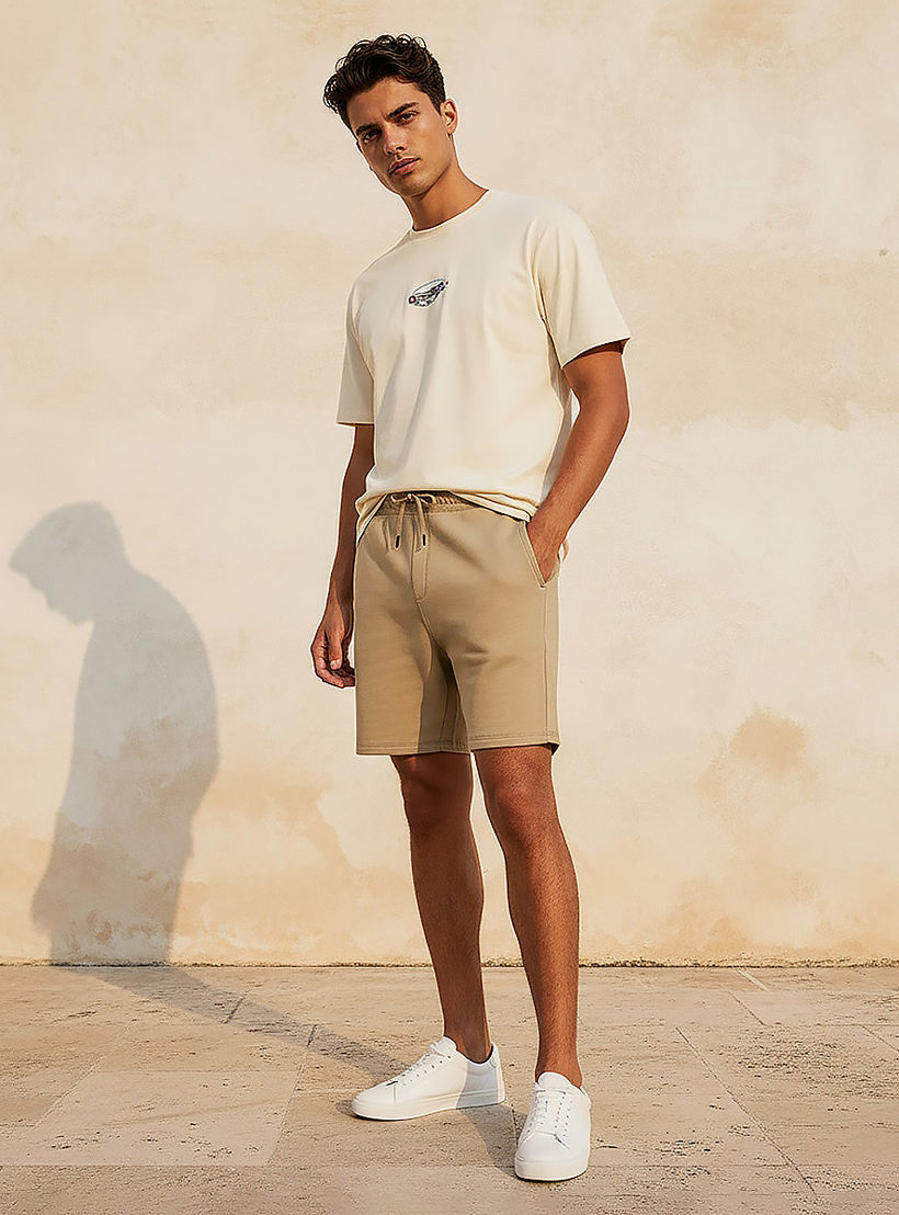 Men Regular Fit Shorts with Cotton Fabric-men-clothing-bottoms-shorts-image-3