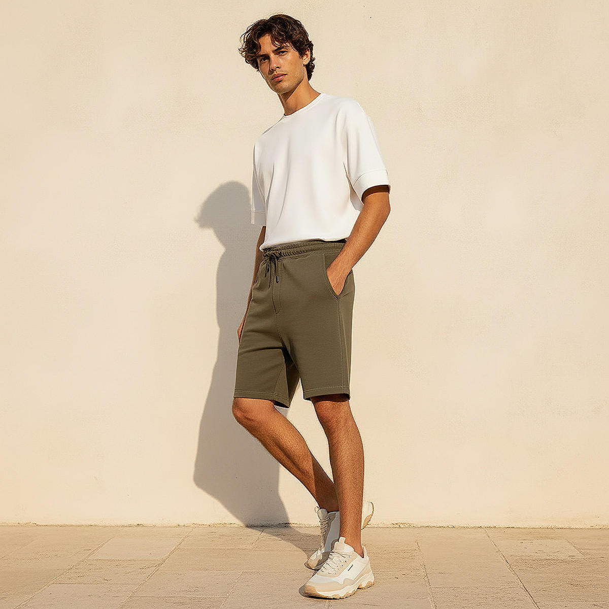 Men Regular Fit Shorts with Cotton Fabric-men-clothing-bottoms-shorts-image-3