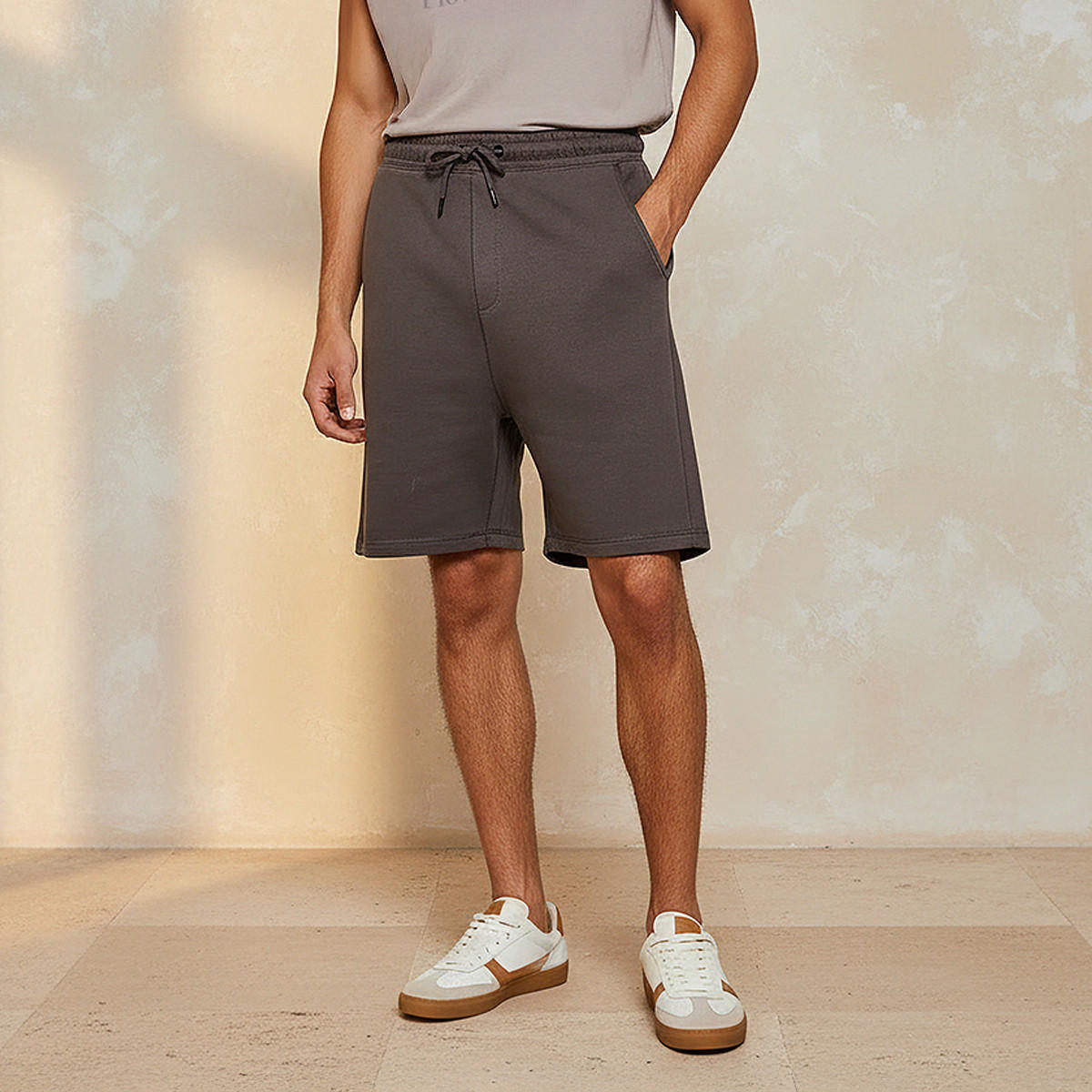 Men Regular Fit Shorts with Cotton Fabric-men-clothing-bottoms-shorts-image-1