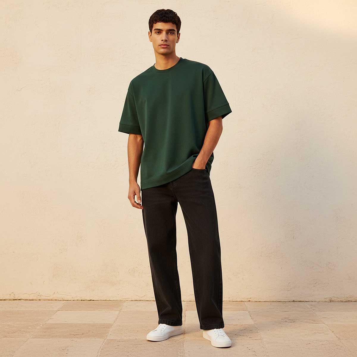 تيشيرت بقصة بوكسي وياقة ضيقة من سبلاش يوث-men-clothing-tshirtsandpolos-tshirts-image-3
