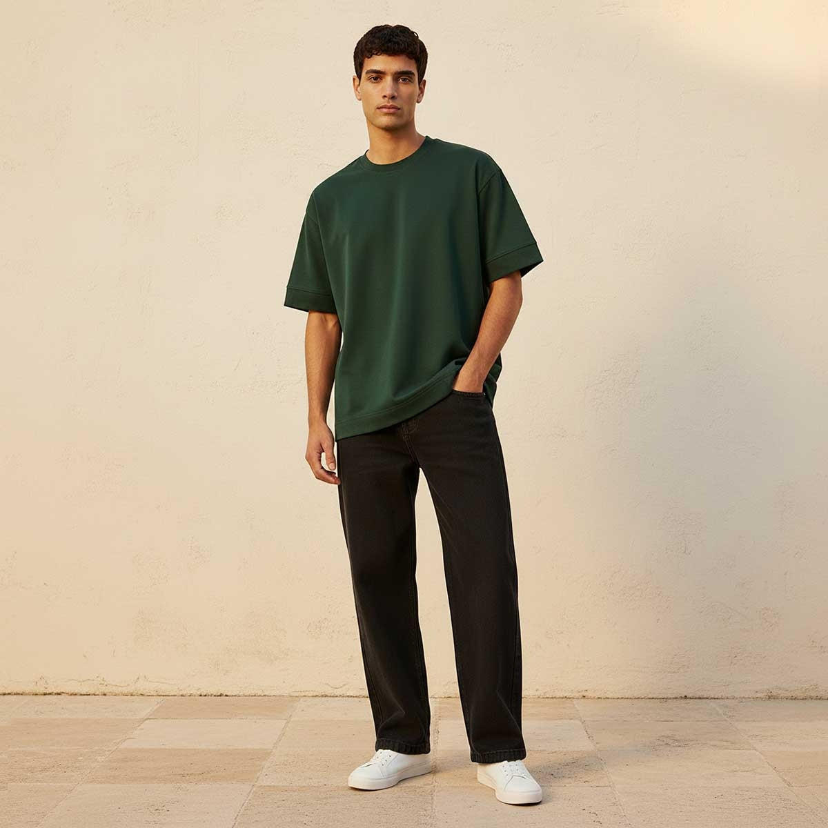 تيشيرت بقصة بوكسي وياقة ضيقة من سبلاش يوث-men-clothing-tshirtsandpolos-tshirts-image-5