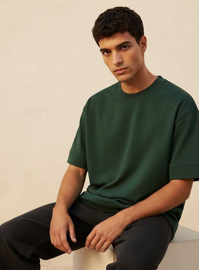تيشيرت بقصة بوكسي وياقة ضيقة من سبلاش يوث-men-clothing-tshirtsandpolos-tshirts-image-6