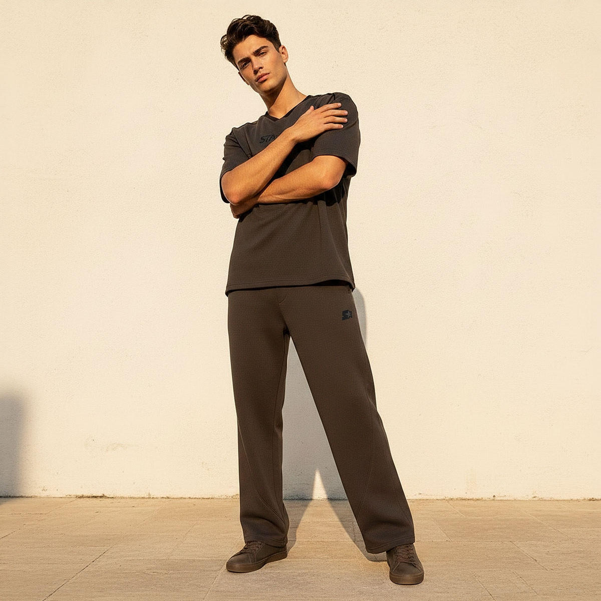 بنطلون رياضي إنترلوك بقصة عادية من ستارتر-men-clothing-bottoms-joggers-image-5