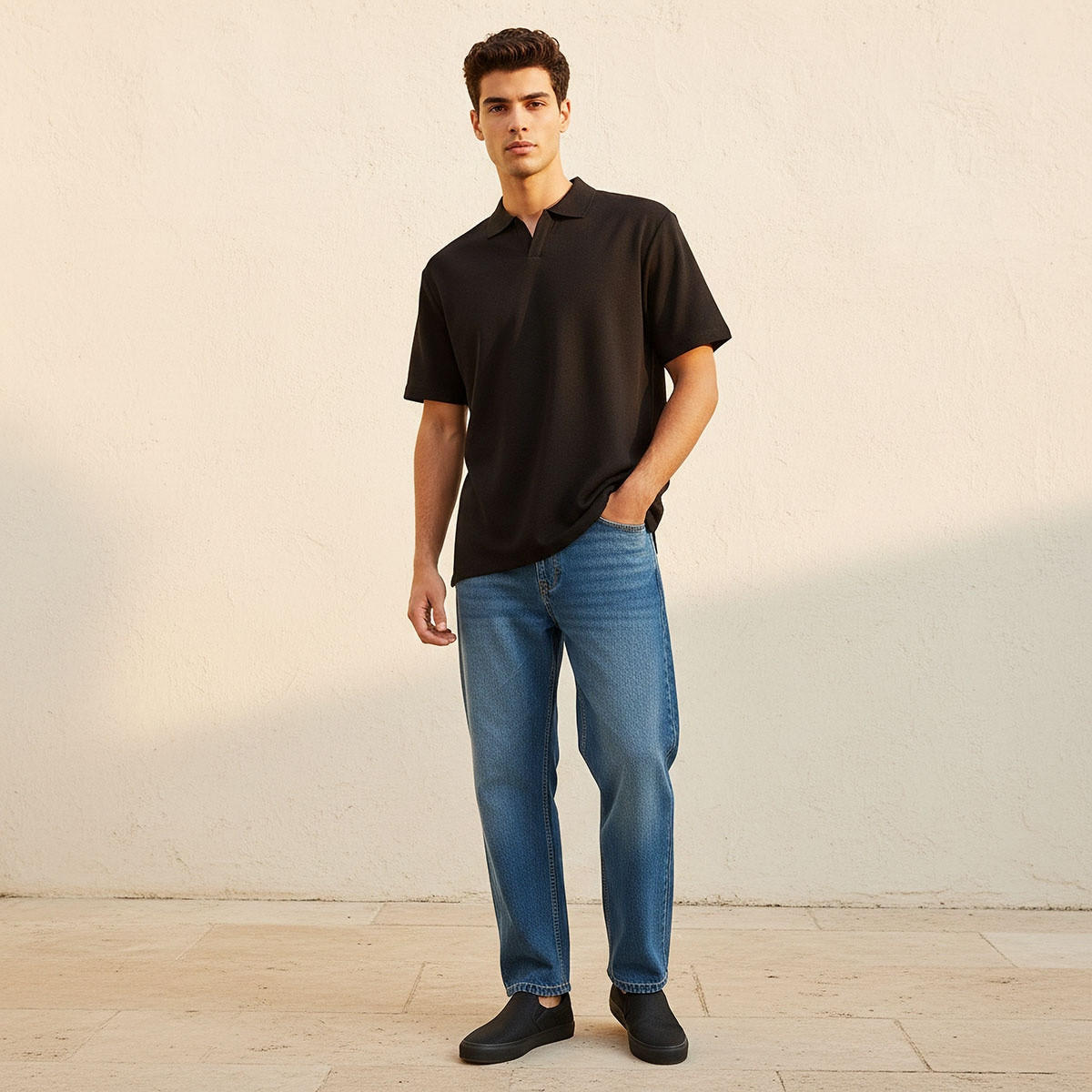 تيشيرت بولو بأكمام قصيرة وملمس بارز من ستارتر-men-clothing-tshirtsandpolos-polos-image-3