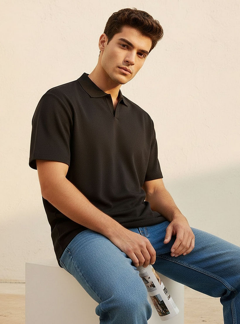 تيشيرت بولو بأكمام قصيرة وملمس بارز من ستارتر-men-clothing-tshirtsandpolos-polos-image-5