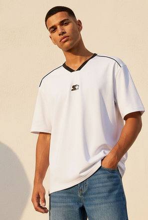 Starter Regular Fit V-Neck Panelled T-shirt-men-clothing-tshirtsandpolos-image-1