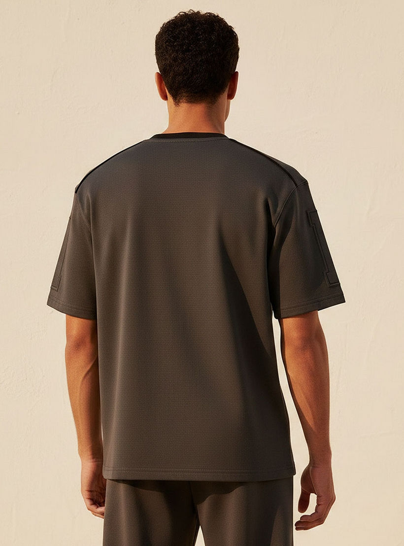 Starter Regular Fit V-Neck Panelled T-shirt-men-clothing-tshirtsandpolos-tshirts-image-4