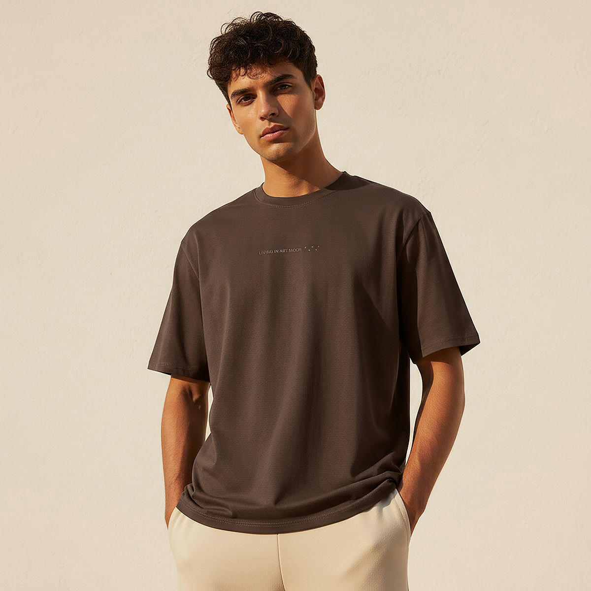 Men Regular Fit Crew Neck Short Sleeve Typographic Print T-shirt-men-clothing-tshirtsandpolos-tshirts-image-1