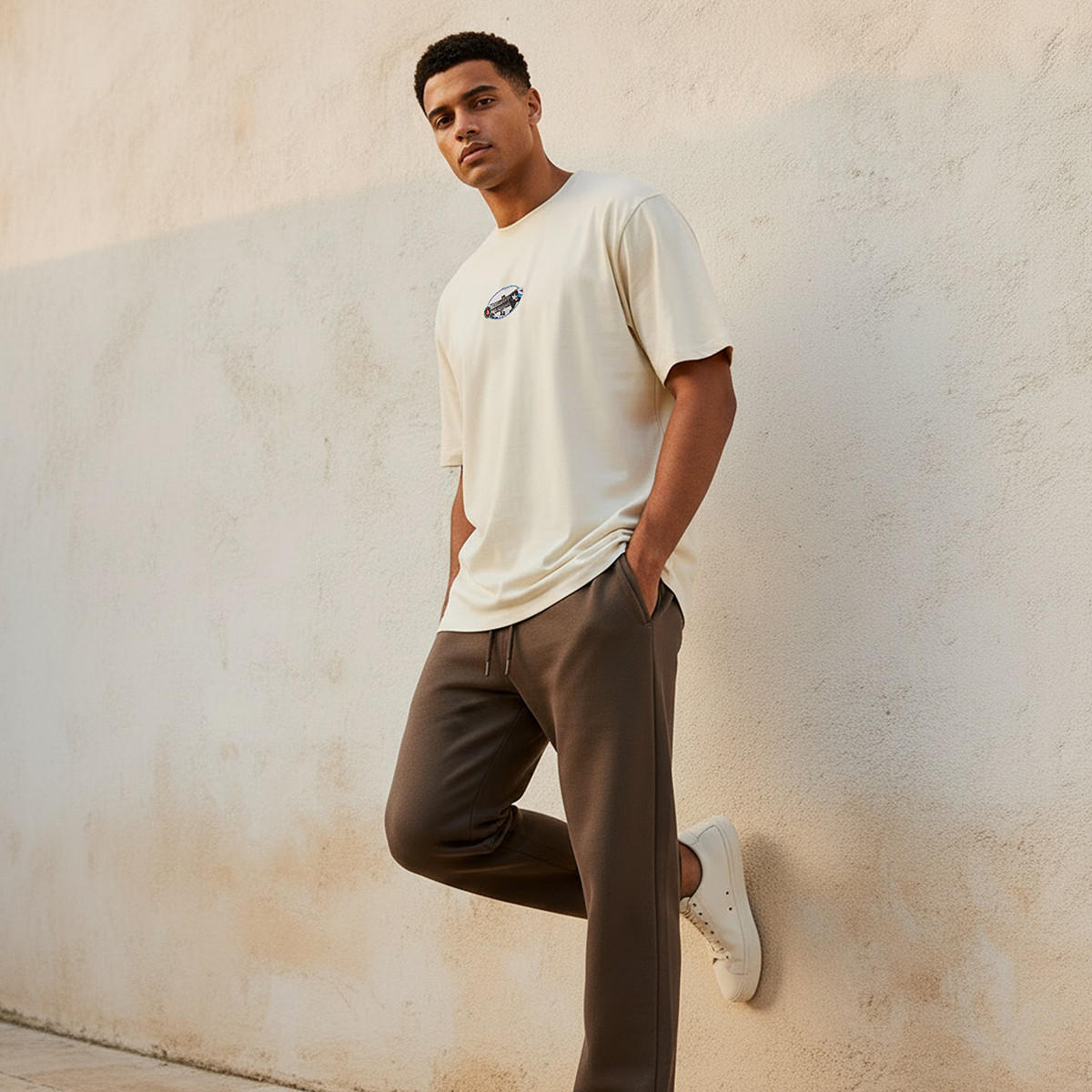 تيشيرت بقصة عادية وياقة ضيقة وأكمام قصيرة وطبعات للرجال-men-clothing-tshirtsandpolos-tshirts-image-3