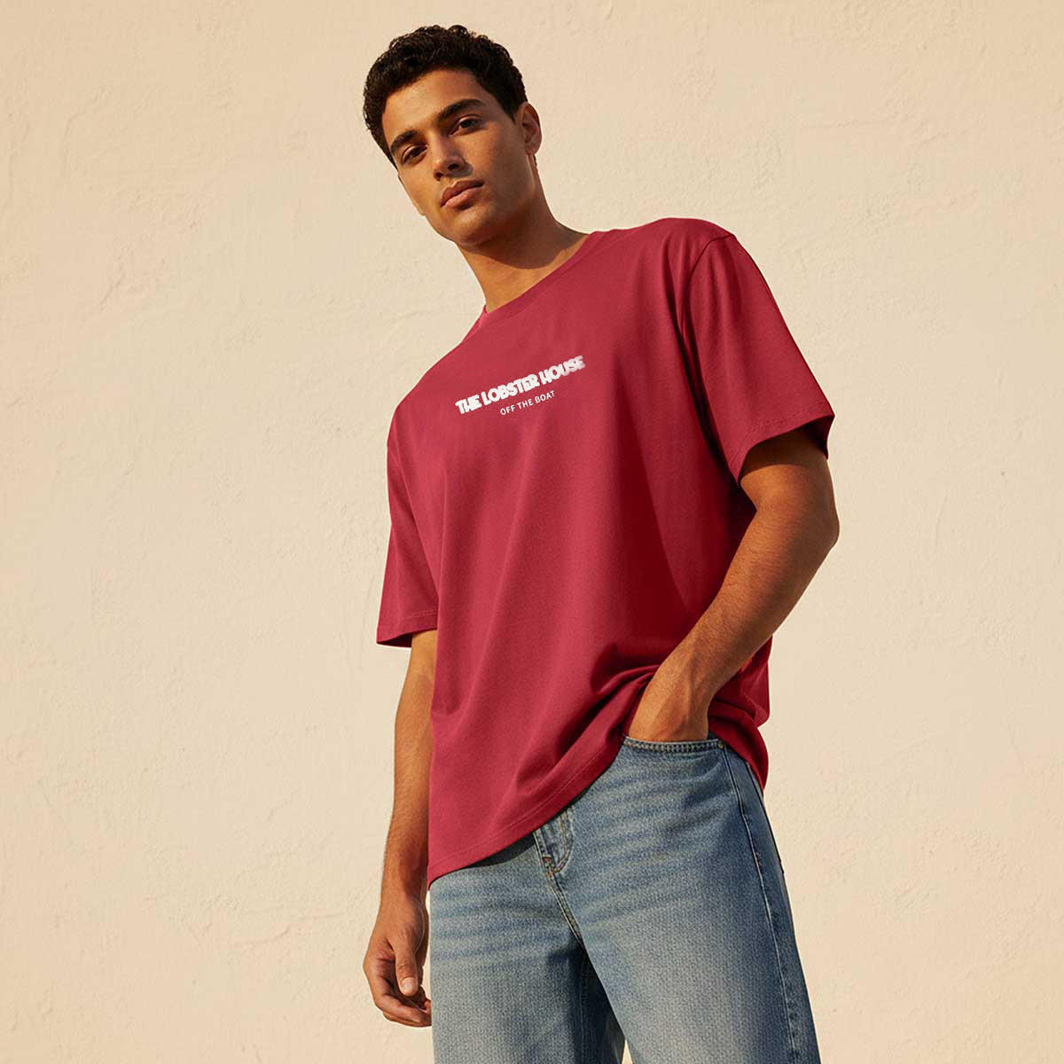 تيشيرت بقصة عادية وياقة ضيقة وأكمام قصيرة وطبعات من سبلاش يوث-men-clothing-tshirtsandpolos-tshirts-image-1