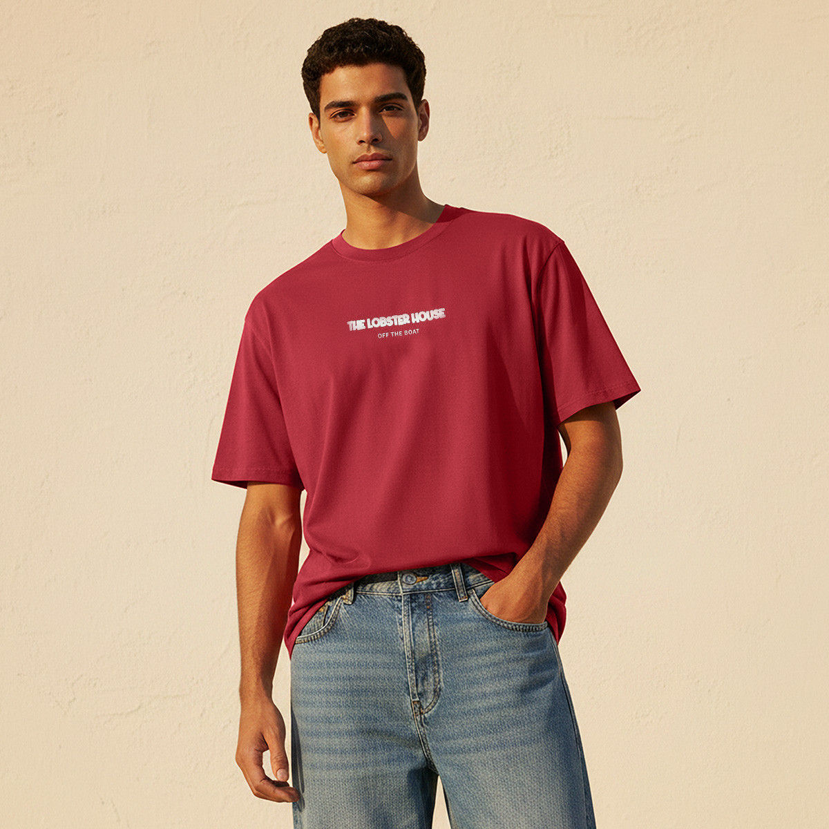 تيشيرت بقصة عادية وياقة ضيقة وأكمام قصيرة وطبعات من سبلاش يوث-men-clothing-tshirtsandpolos-tshirts-image-5
