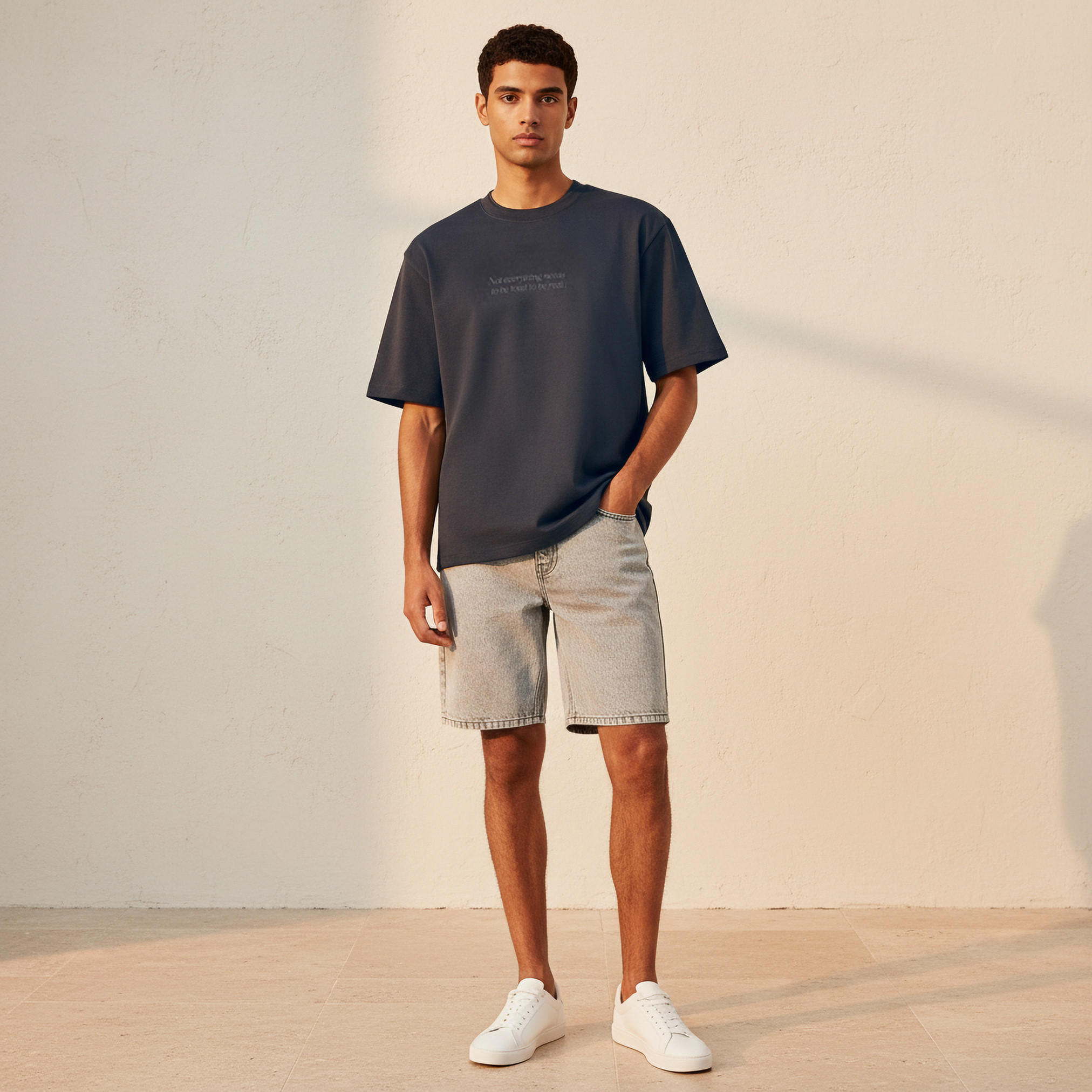 تيشيرت برقبة ضيقة وأكمام قصيرة وقصة عادية وطبعات شعار يوث من سبلاش-men-clothing-tshirtsandpolos-tshirts-image-3