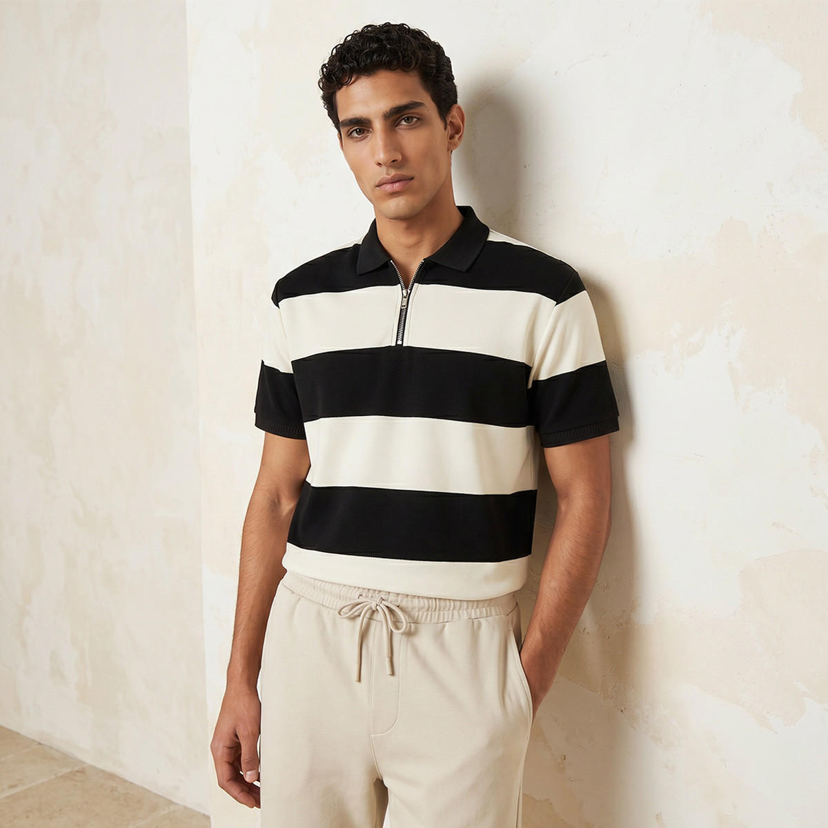 تيشيرت بولو مقلم بأكمام قصيرة من سبلاش يوث-men-clothing-tshirtsandpolos-polos-image-1