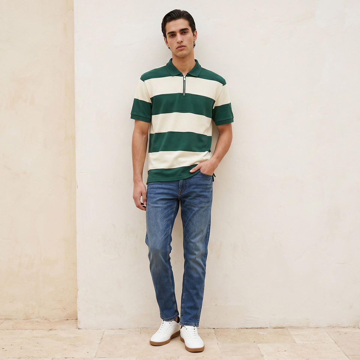 تيشيرت بولو مقلم بأكمام قصيرة من سبلاش يوث-men-clothing-tshirtsandpolos-polos-image-3
