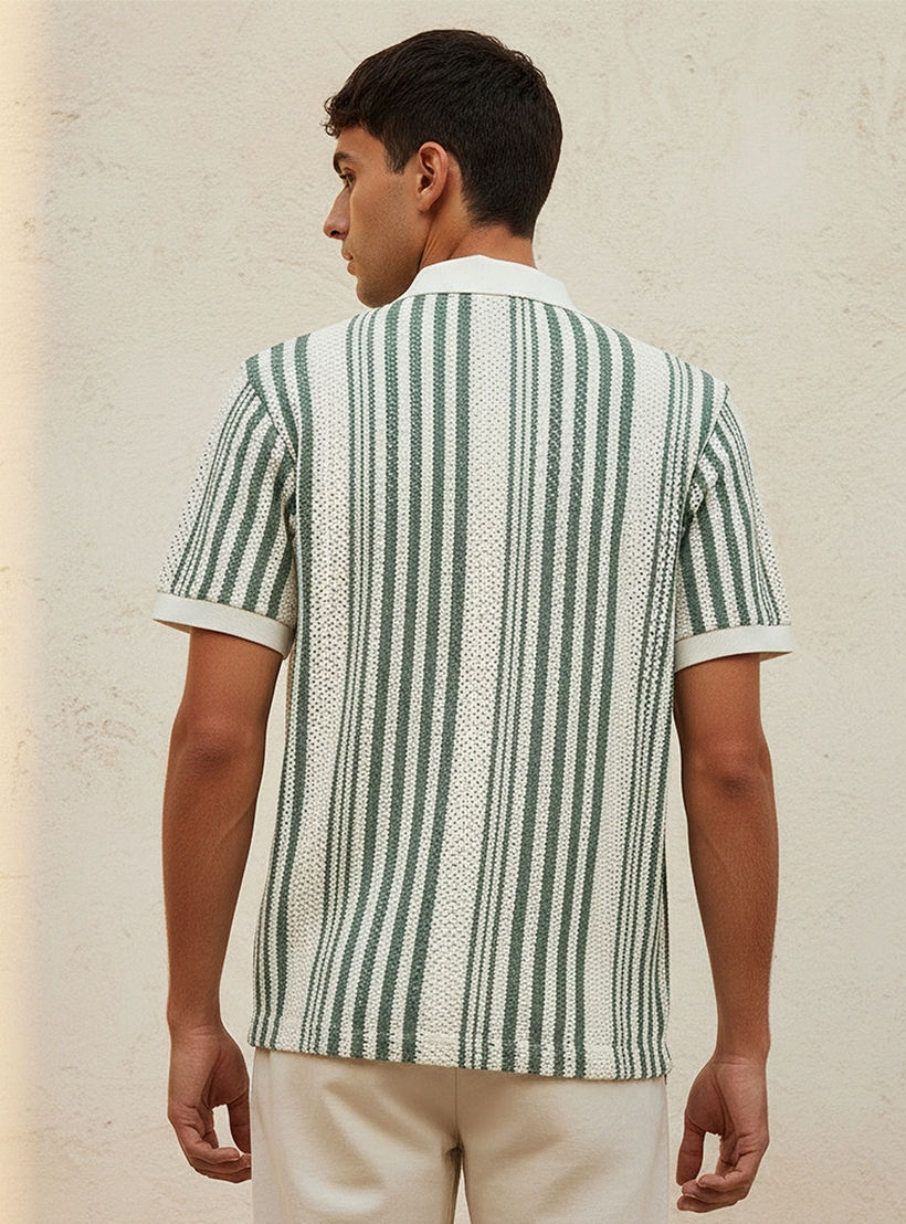 Splash Youth Collared Striped Short Sleeves Shirt-men-clothing-shirts-image-4