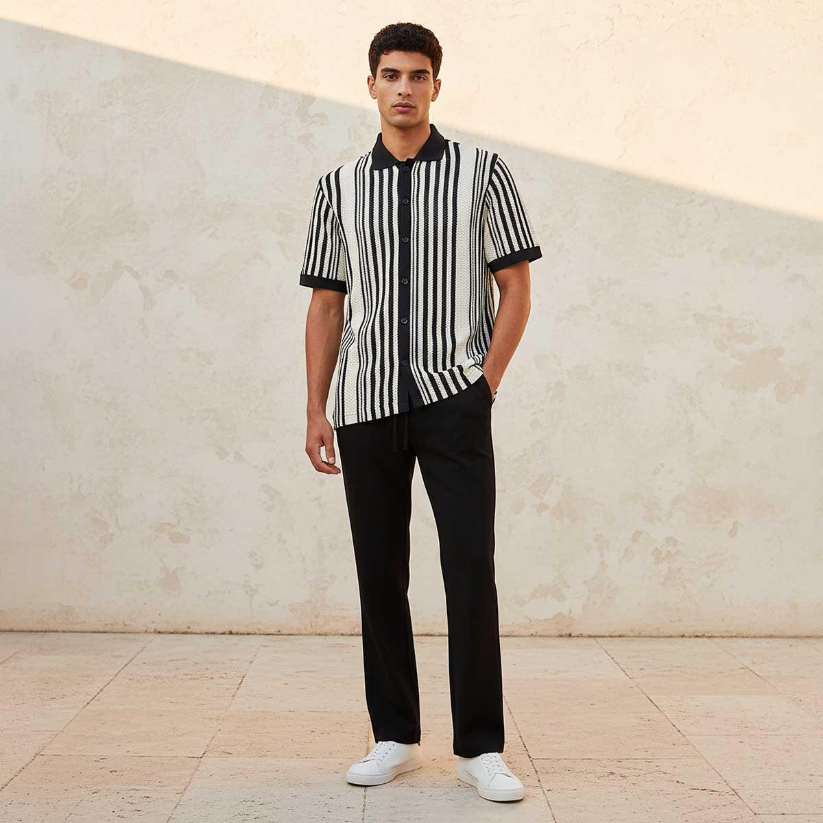 Splash Youth Striped Short Sleeves Shirt-men-clothing-shirts-image-3