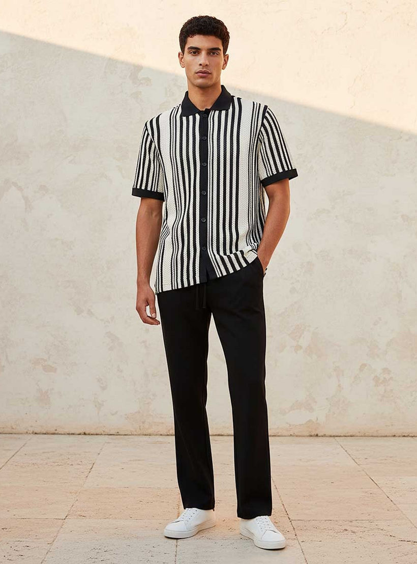 Splash Youth Striped Short Sleeves Shirt-men-clothing-shirts-image-3