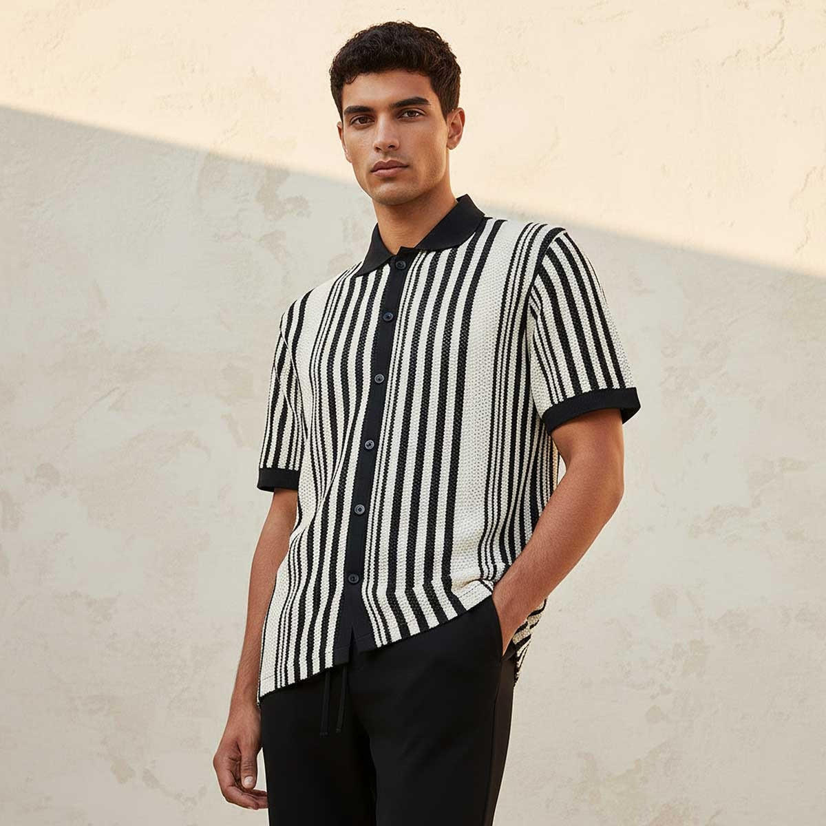 Splash Youth Striped Short Sleeves Shirt-men-clothing-shirts-image-5