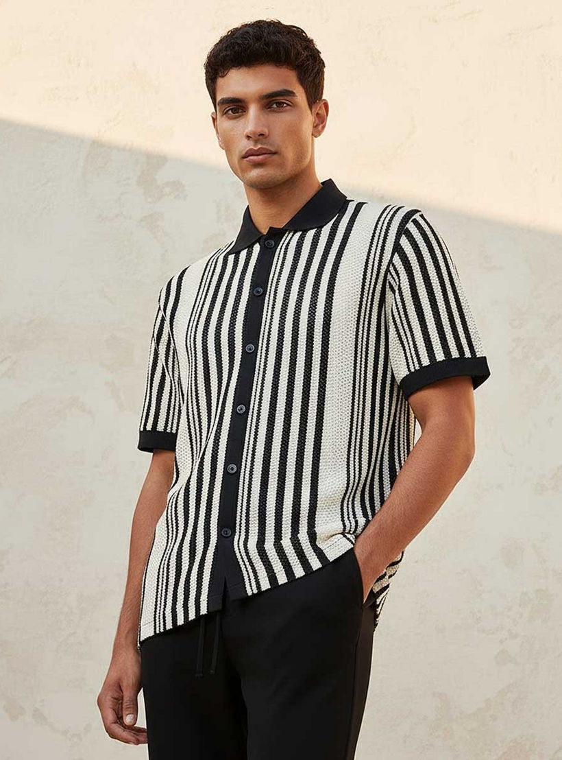 Splash Youth Striped Short Sleeves Shirt-men-clothing-shirts-image-5