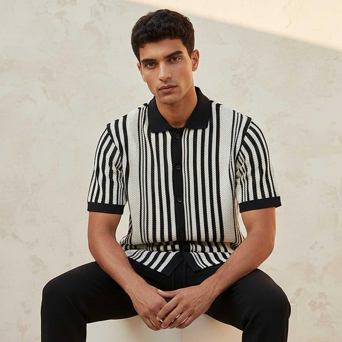 Splash Youth Striped Short Sleeves Shirt-men-clothing-shirts-image-6