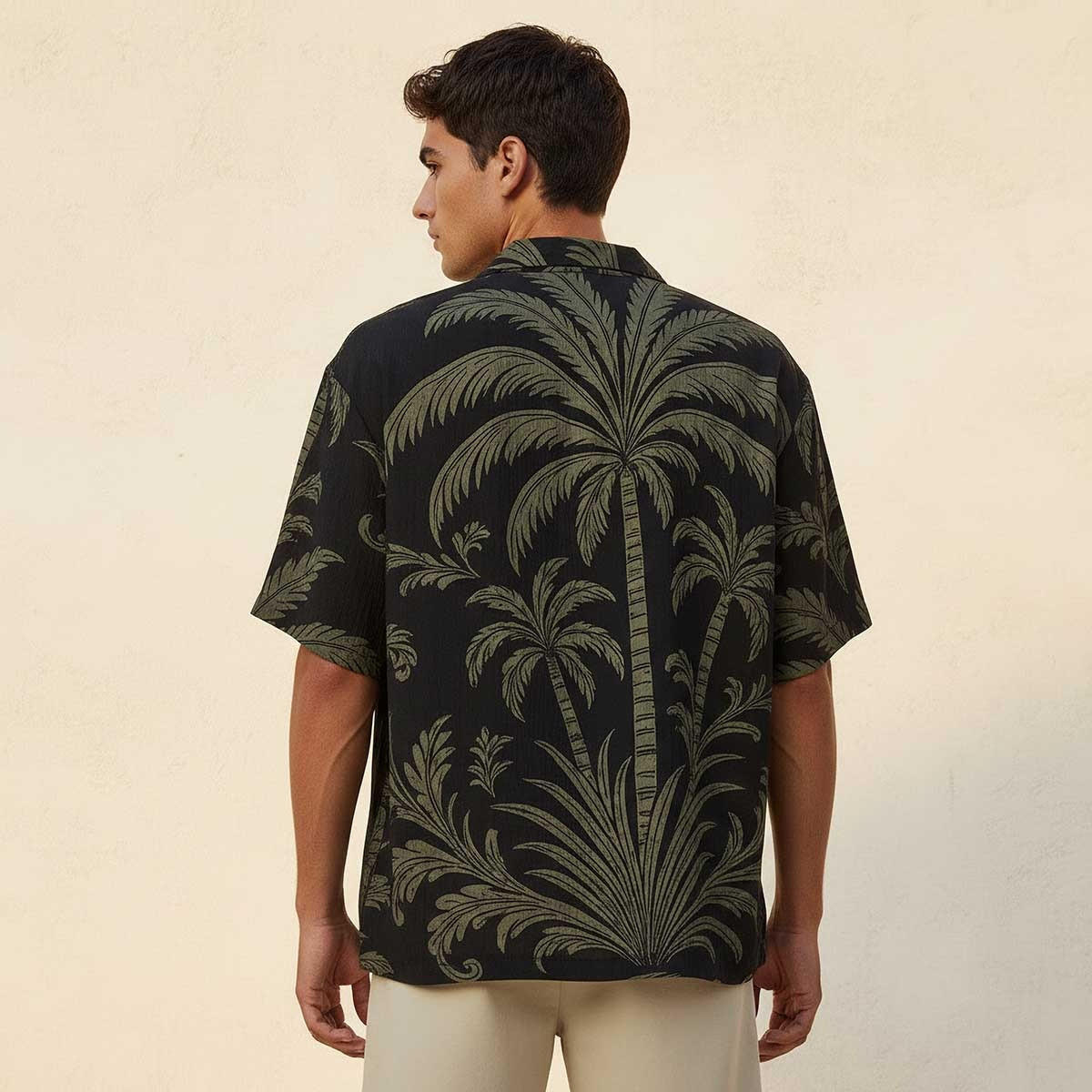 Splash Youth Resort Collar Palm Print Short Sleeves Shirt-men-clothing-shirts-image-4