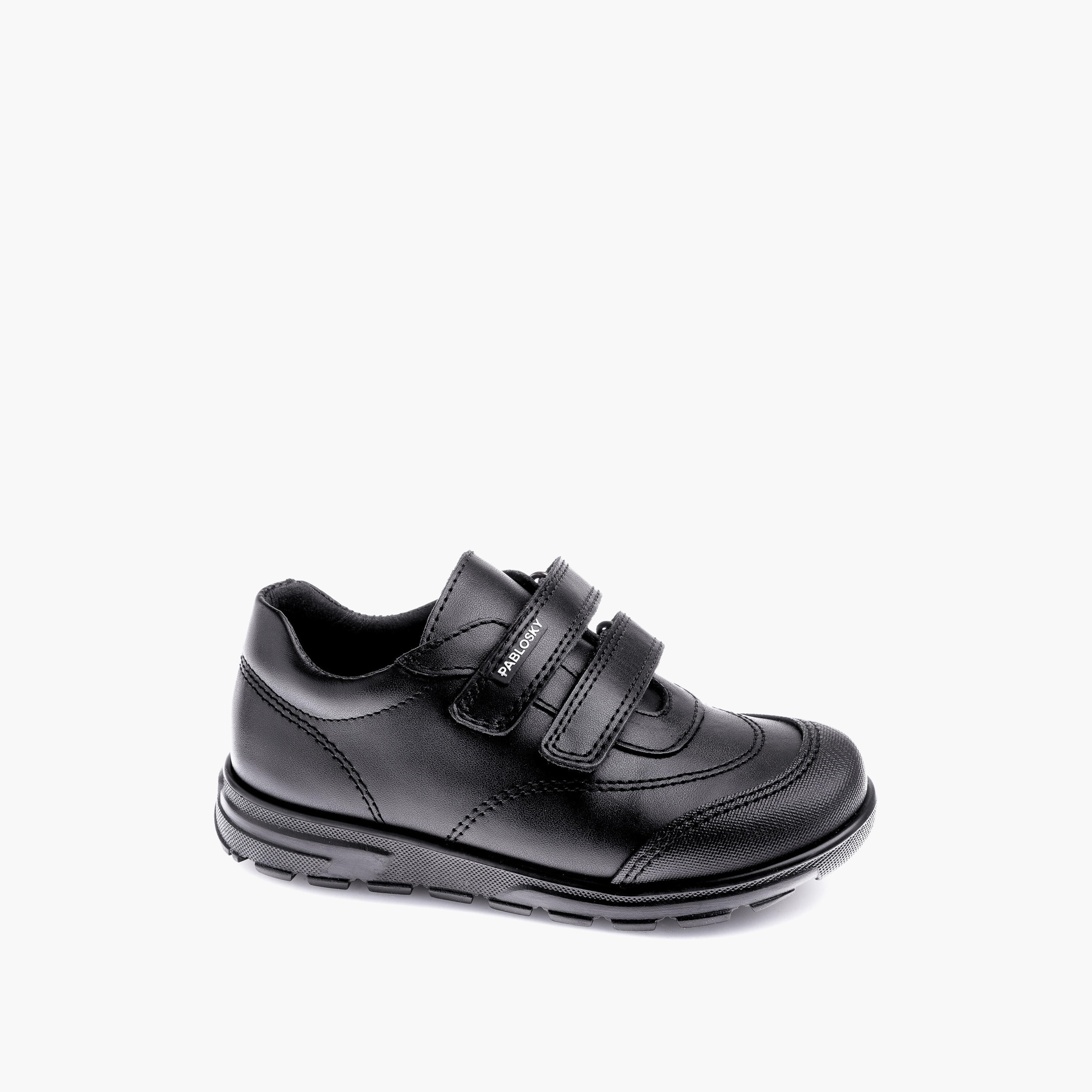 Pablosky Kids' Panelled School Shoes with Hook and Loop Closure - 354710-boys-shoes-sneakers-image-1