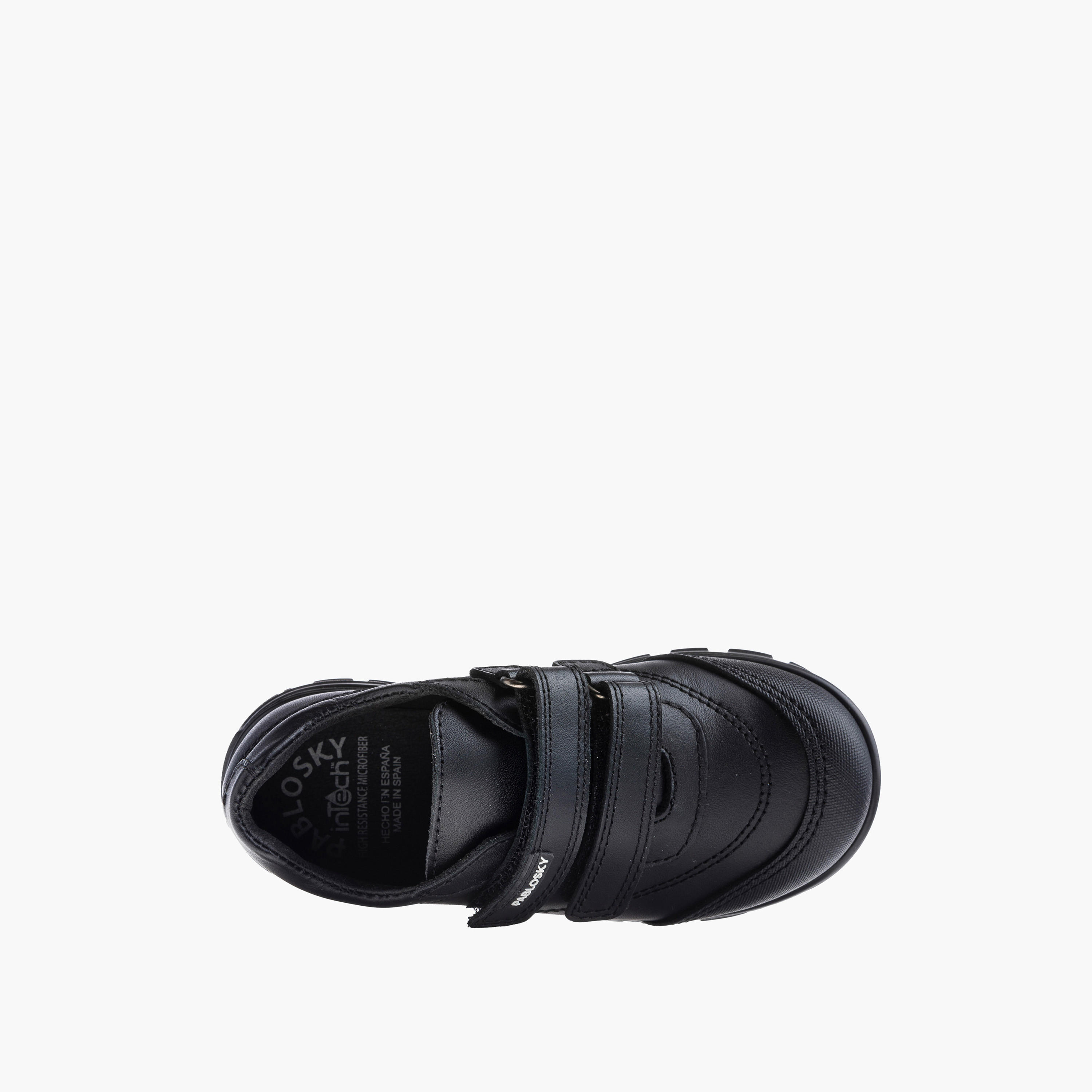 Pablosky Kids' Panelled School Shoes with Hook and Loop Closure - 354710-boys-shoes-sneakers-image-5