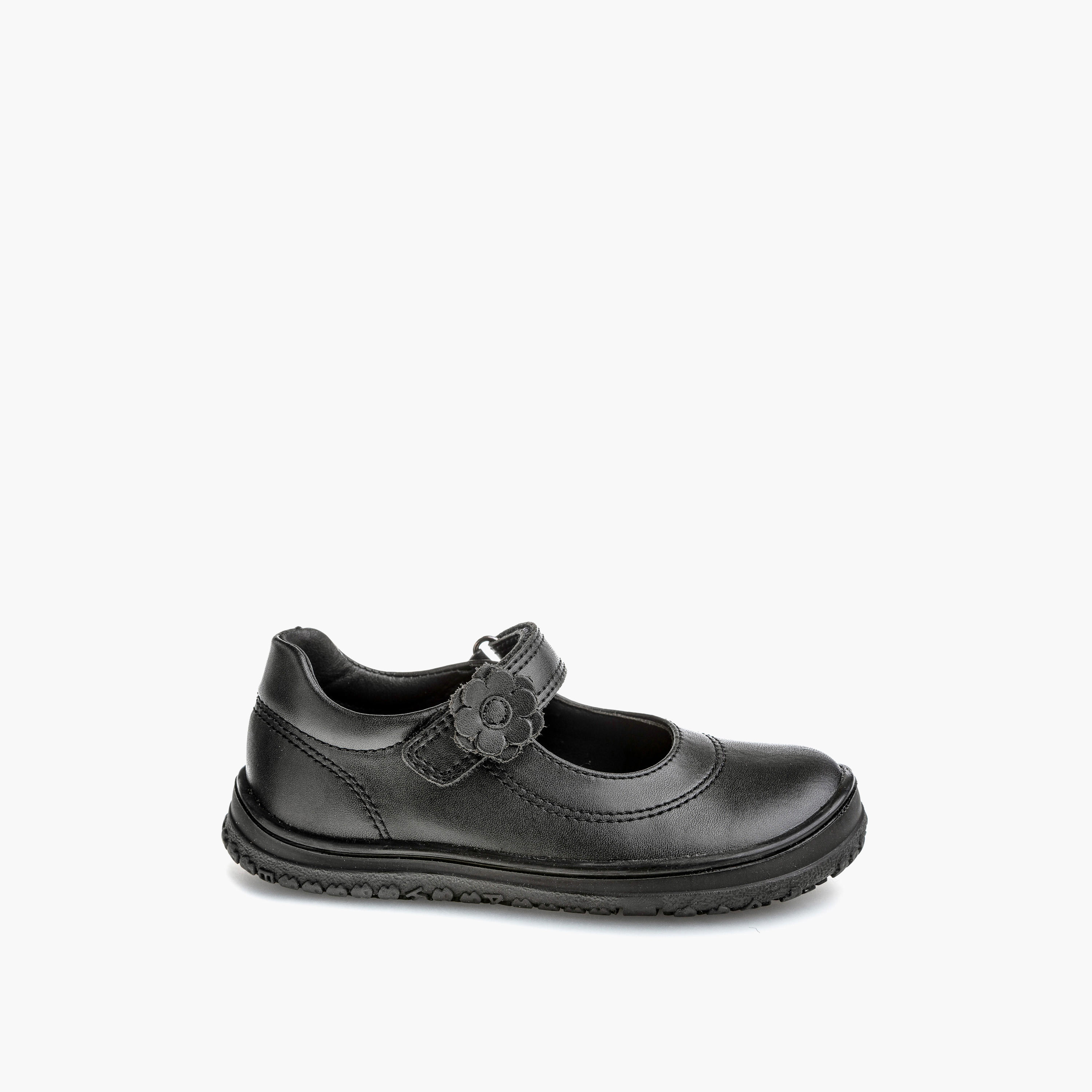 حذاء ماري جين مدرسي بزينة وشريط إغلاق لاصق للبنات من بابلوسكي - 355015-J-girls-shoes-schoolshoes-image-1