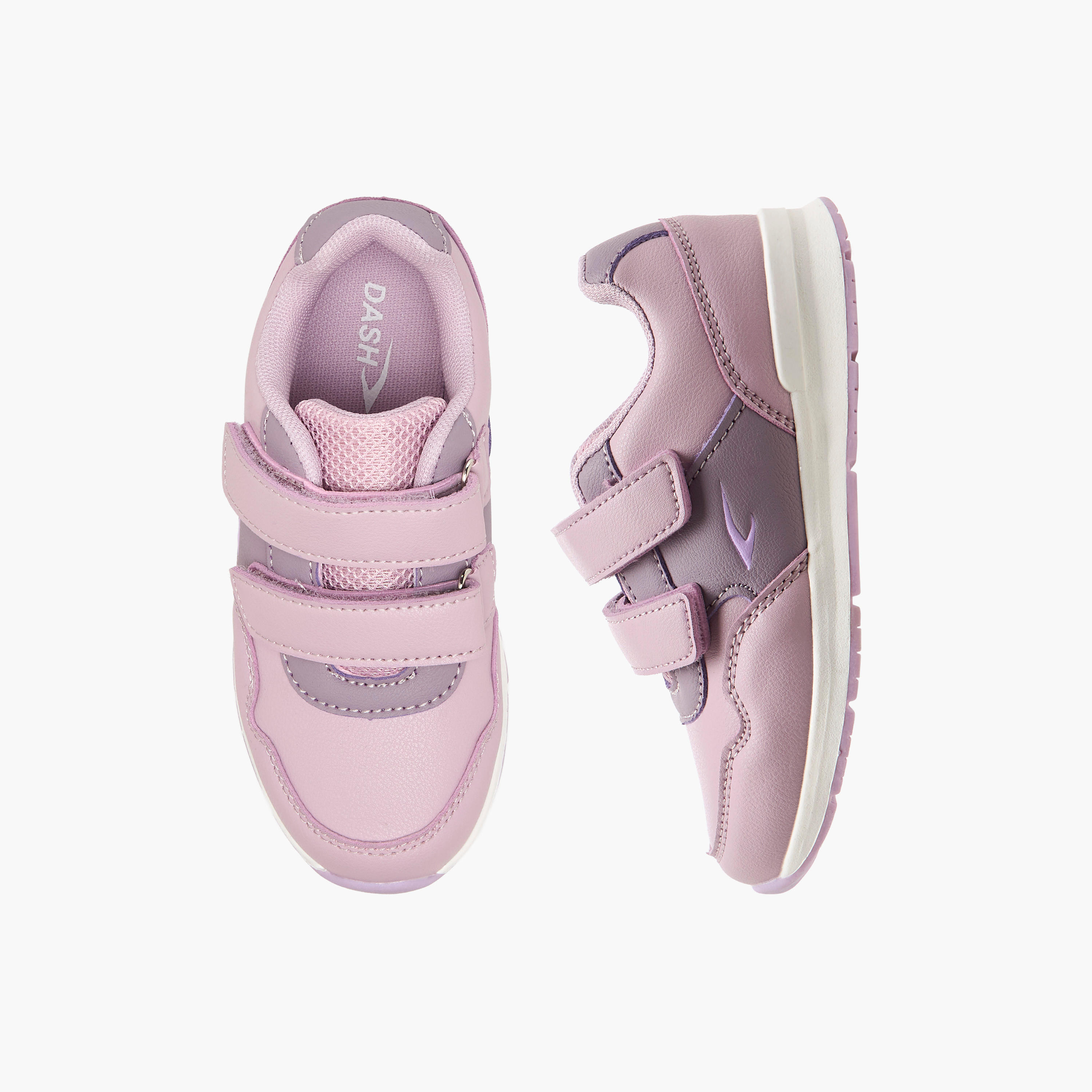 Dash Girls Hook & Loop Sports Shoes-girls-shoes-sports-image-1