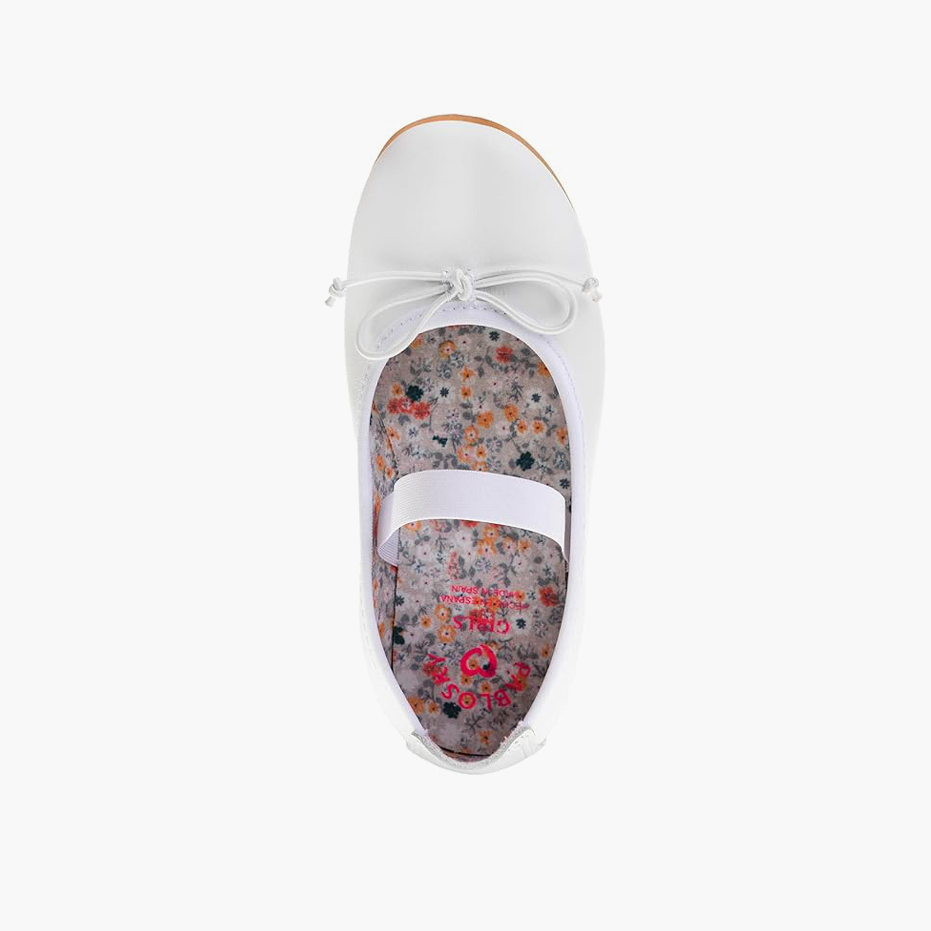 Pablosky Girls' Bow Accent Ballerina Shoes with Elastic Closure - 357900-girls-shoes-ballerinas-image-3