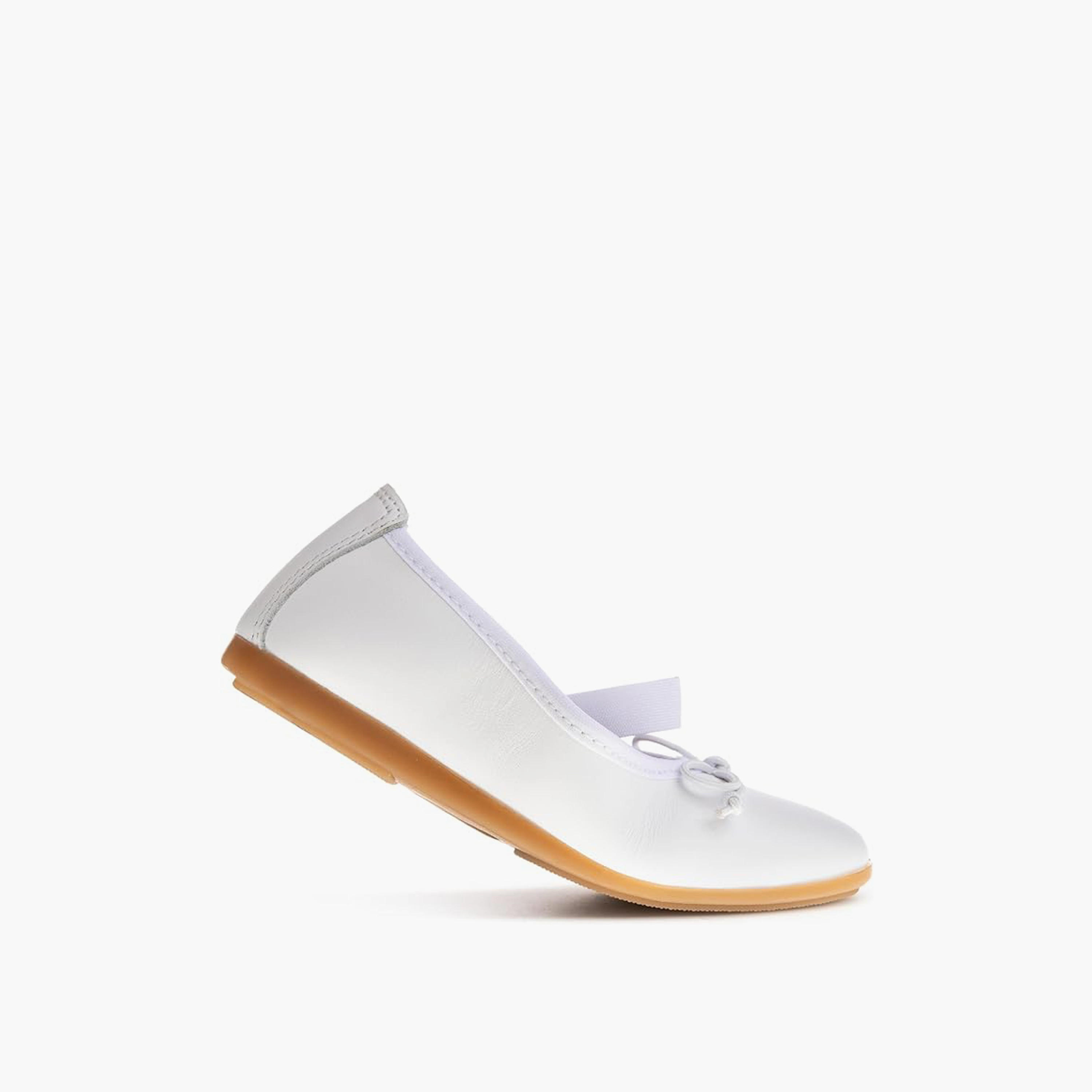 Pablosky Girls' Bow Accent Ballerina Shoes with Elastic Closure - 357900-girls-shoes-ballerinas-image-4