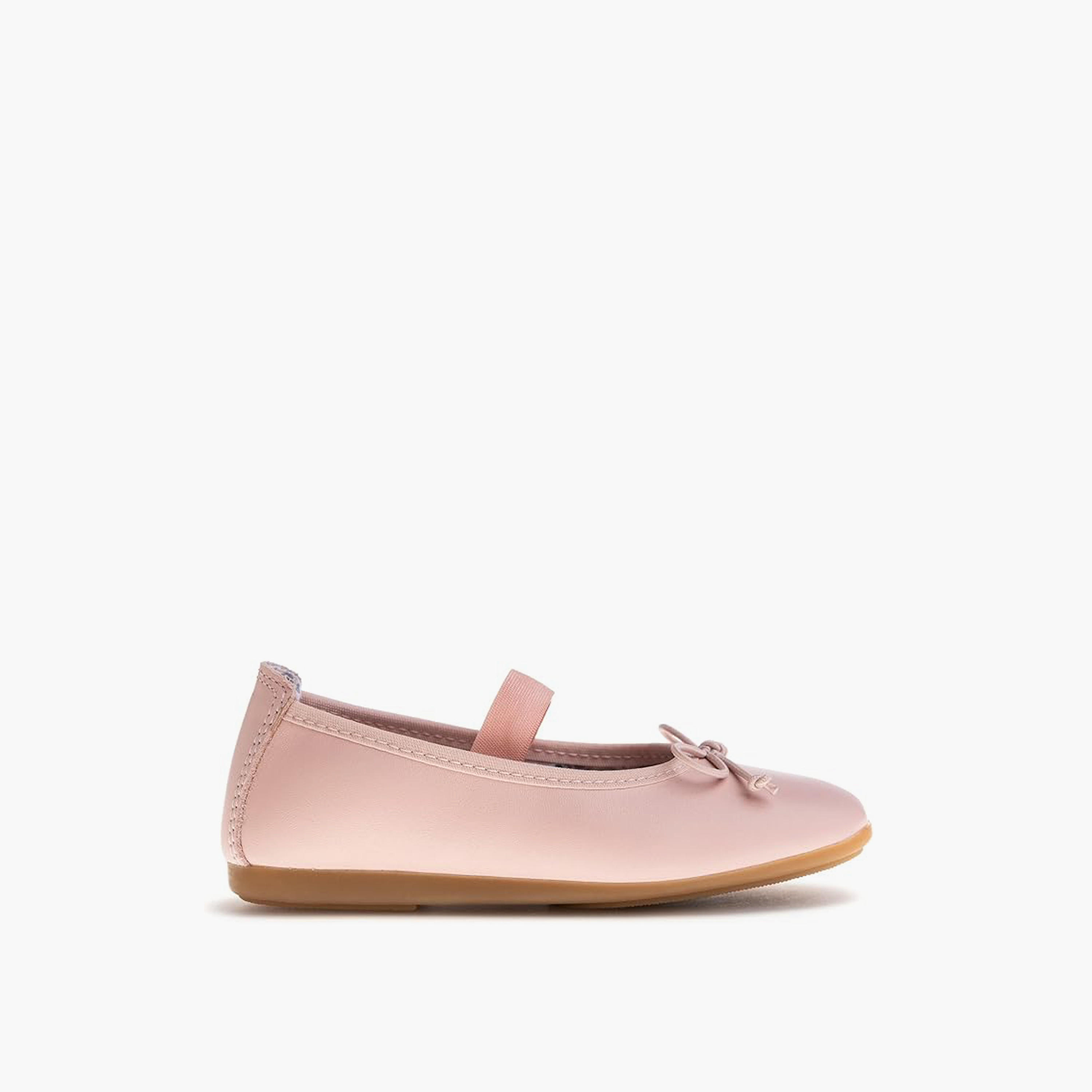 Pablosky Girls' Bow Accent Ballerina Shoes with Elastic Closure - 357970-girls-shoes-ballerinas-image-2