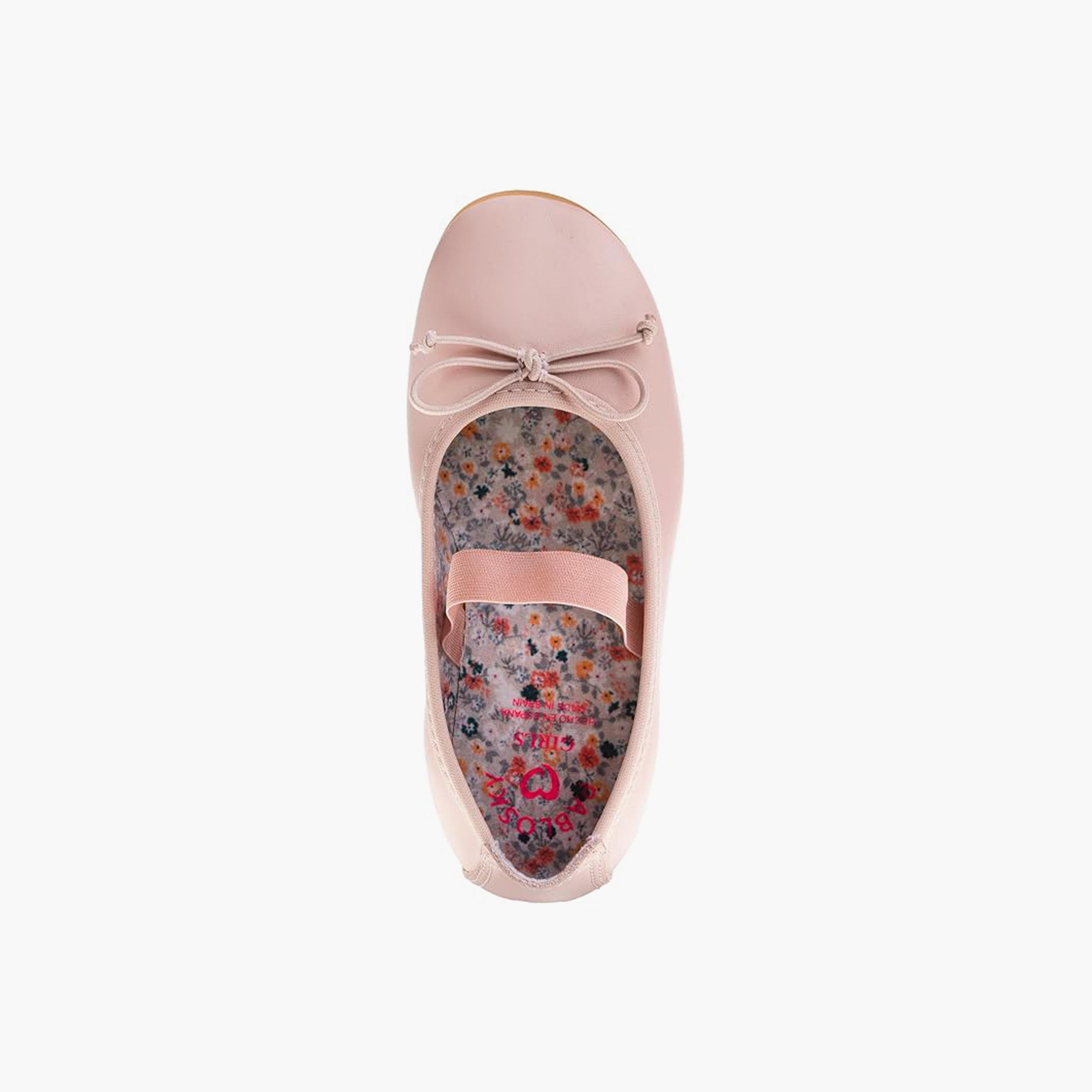 Pablosky Girls' Bow Accent Ballerina Shoes with Elastic Closure - 357970-girls-shoes-ballerinas-image-3