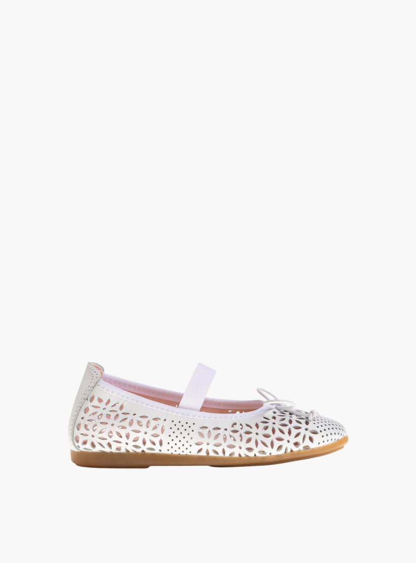 Pablosky Girls' Textured Slip-on Ballerinas-girls-shoes-ballerinas-image-2