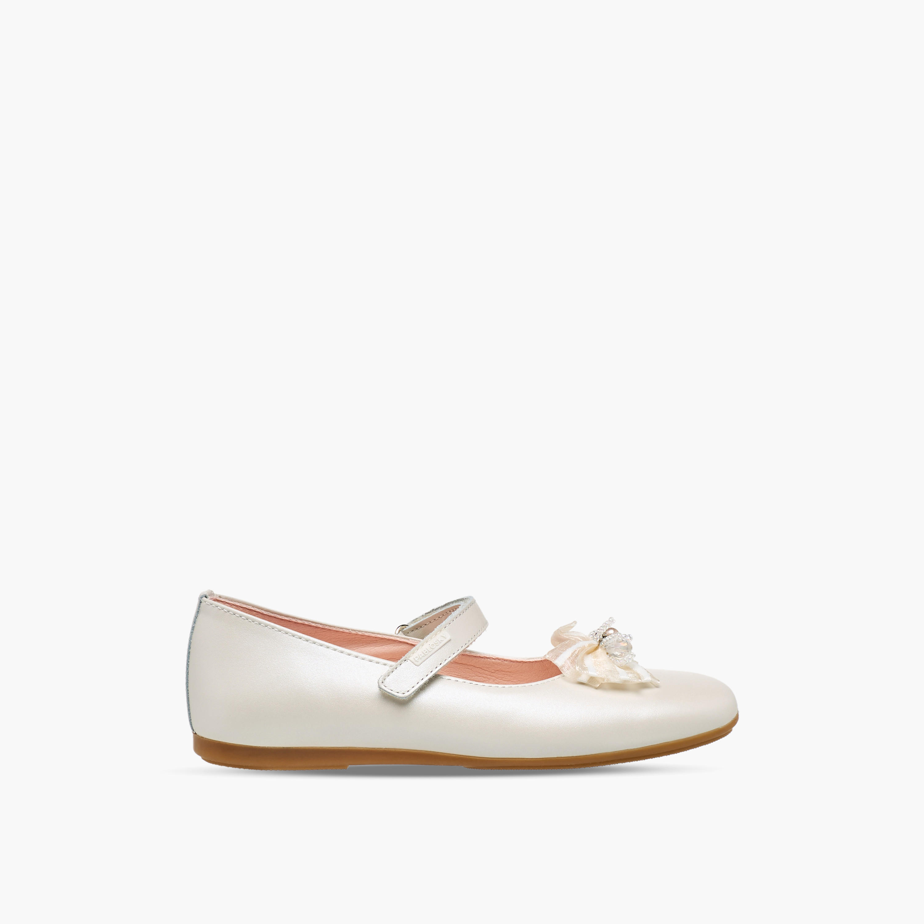 حذاء ماري جين جلدي بشريط إغلاق لاصق وفيونكة للبنات من بابلوسكي-girls-shoes-maryjanes-image-3
