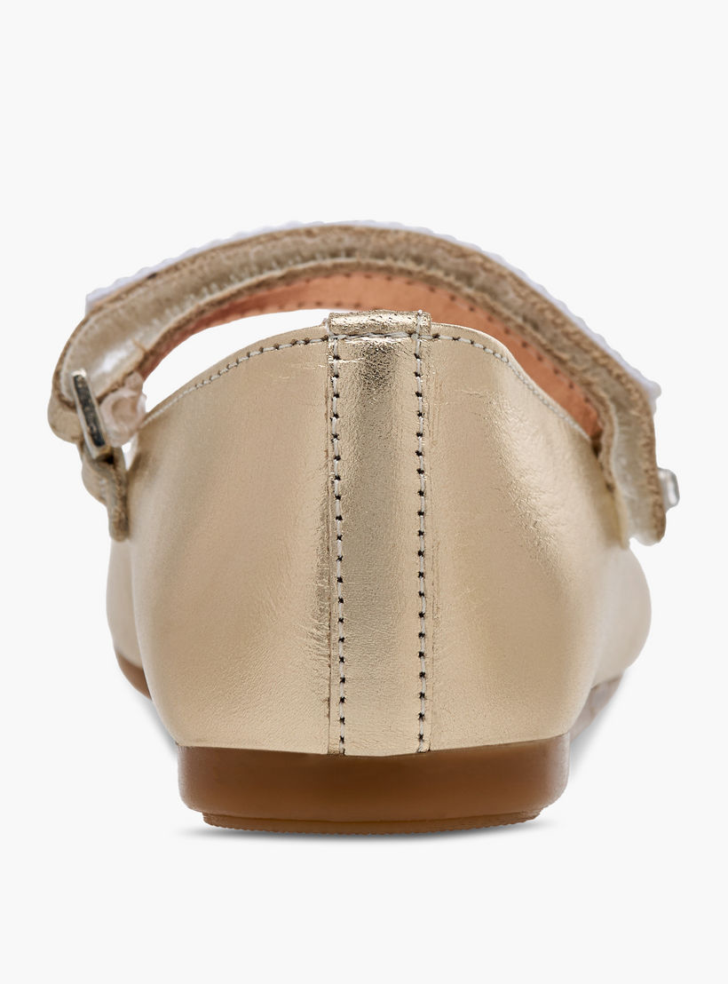 Pablosky Girls' Pearl Embellished Mary Jane Shoes with Hook and Loop Closure-girls-shoes-maryjanes-image-5