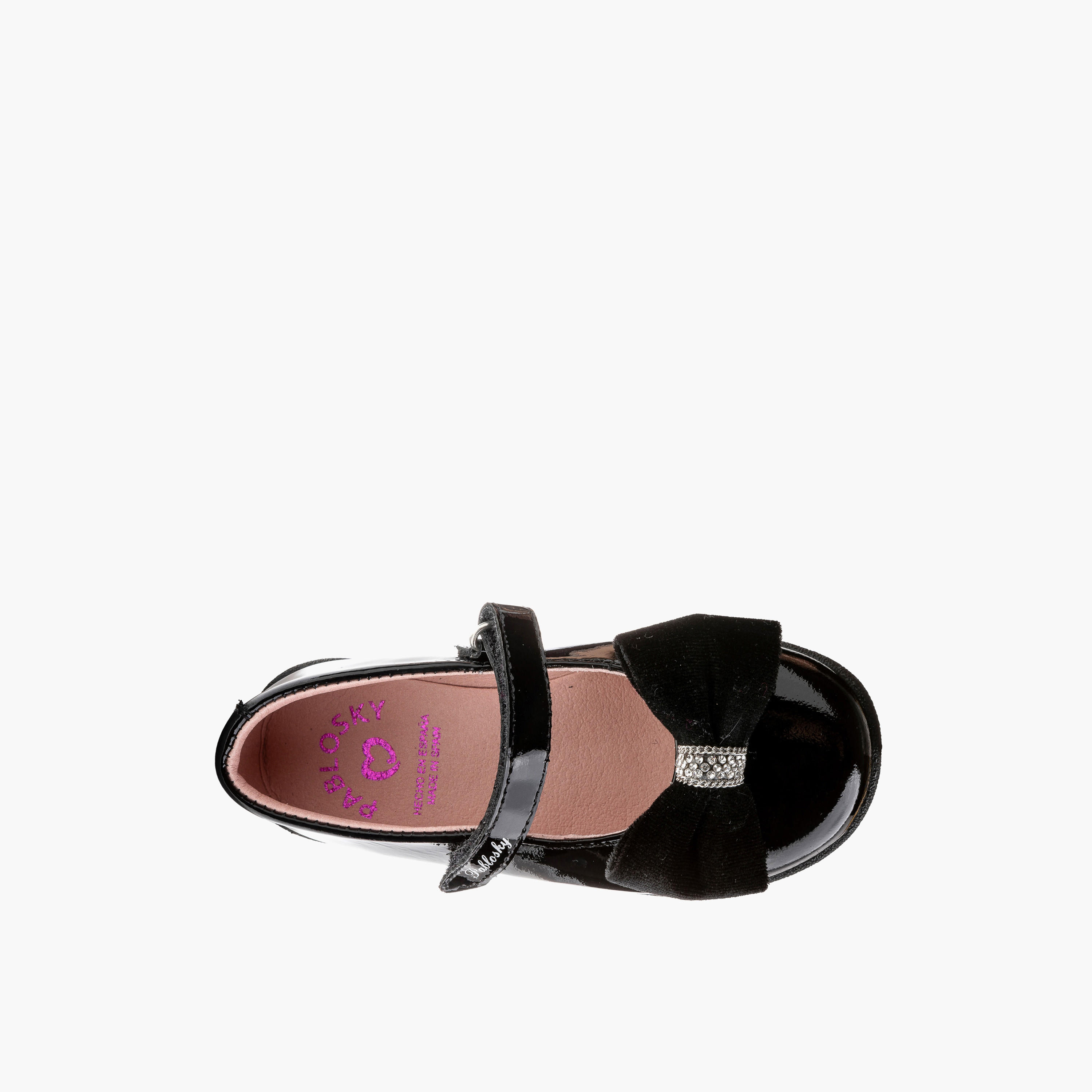 Pablosky Girls' Mary Jane School Shoes with Hook and Loop Closure - 361219-girls-shoes-schoolshoes-image-4
