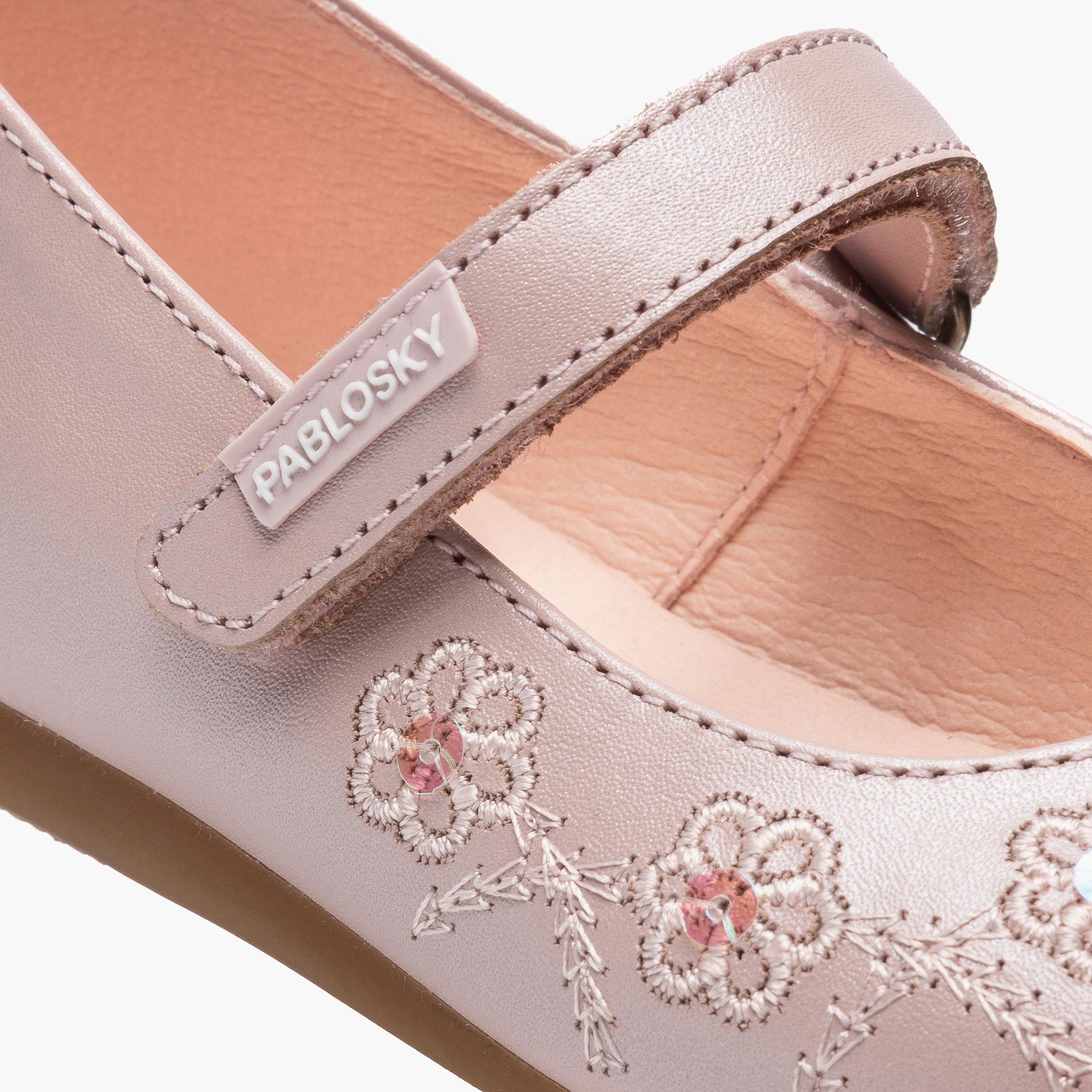 Pablosky Girls Leather Hook & Loop Mary Jane Shoes-girls-shoes-maryjanes-image-7