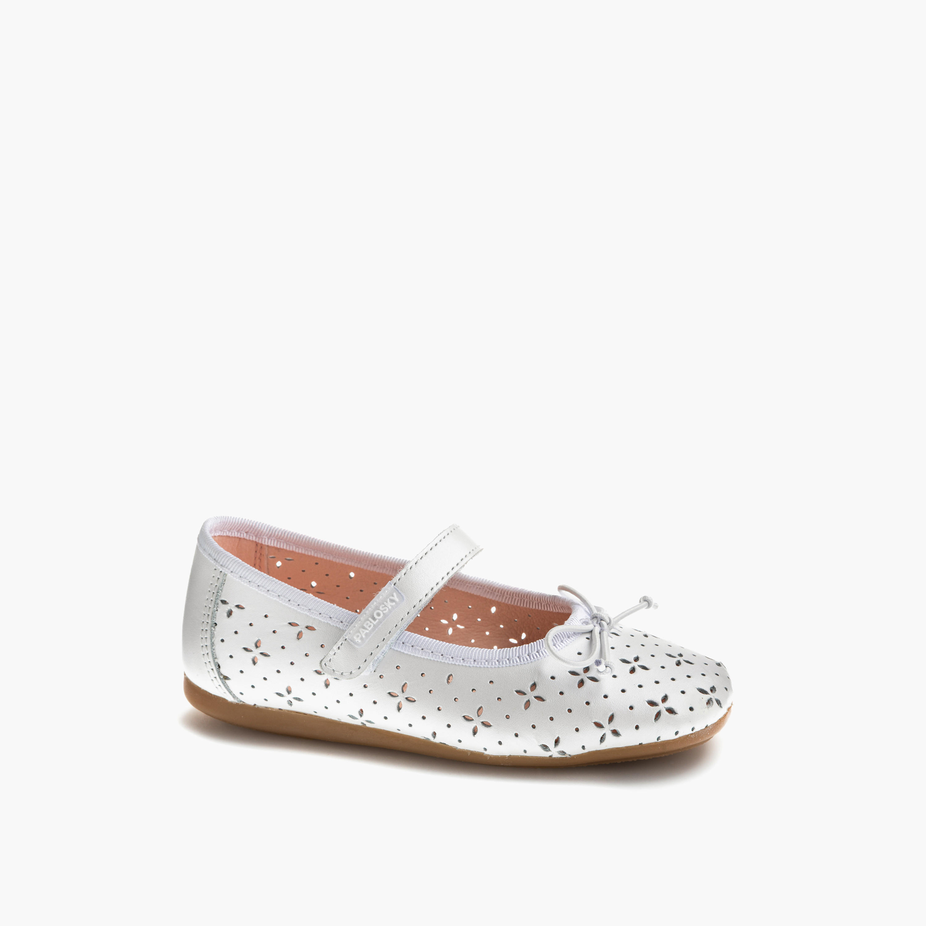 Pablosky Girls Leather Mary Jane Shoes with Hook & Loop Closure-girls-shoes-maryjanes-image-1