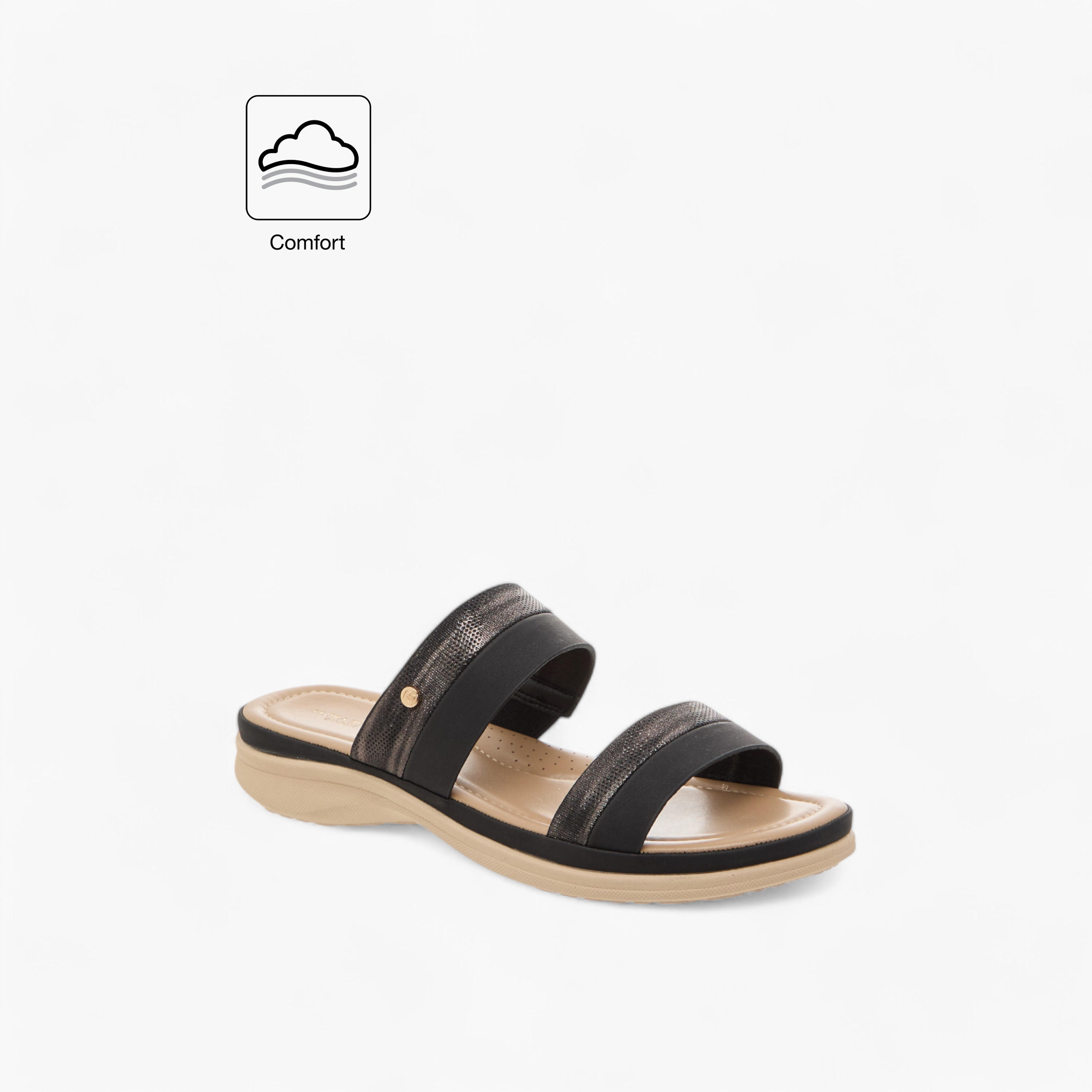 Flora Bella Textured Slip-On Comfort Sandals-women-shoes-flats-sandals-image-2